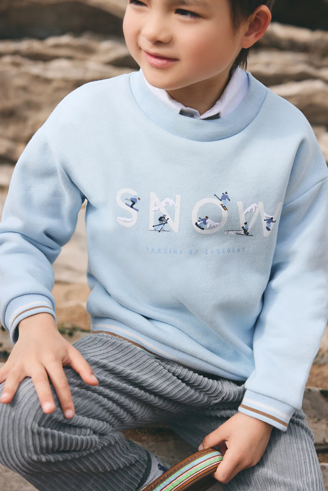 Jumper - Ice Blue Logo Sweater