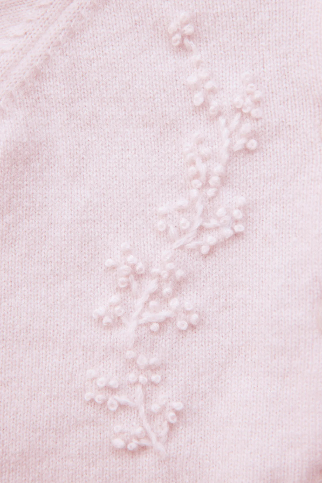 Cardigan - Pale Rose Knit Floral