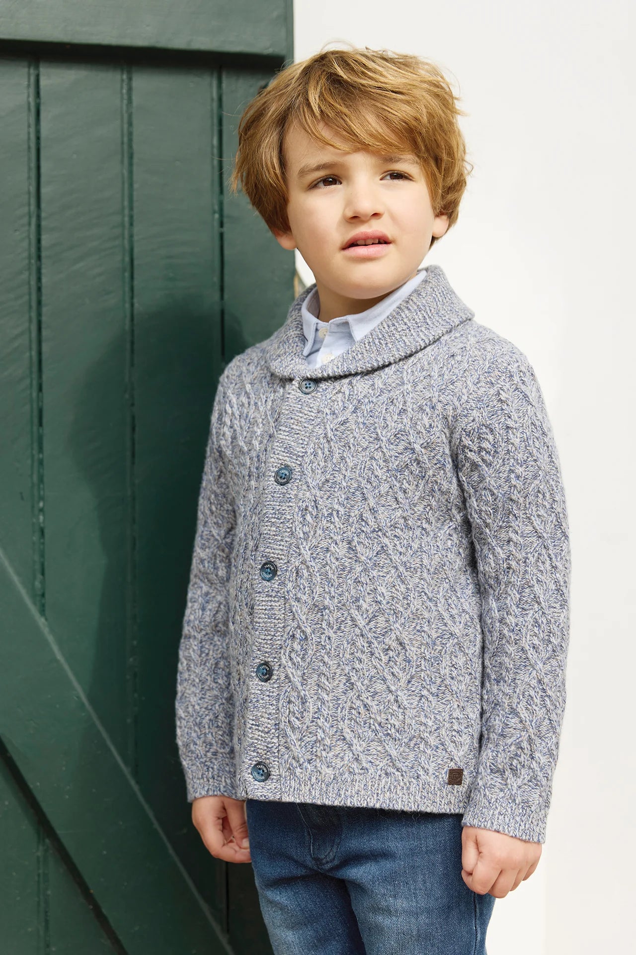 Cardigan - Ice Blue Button Up