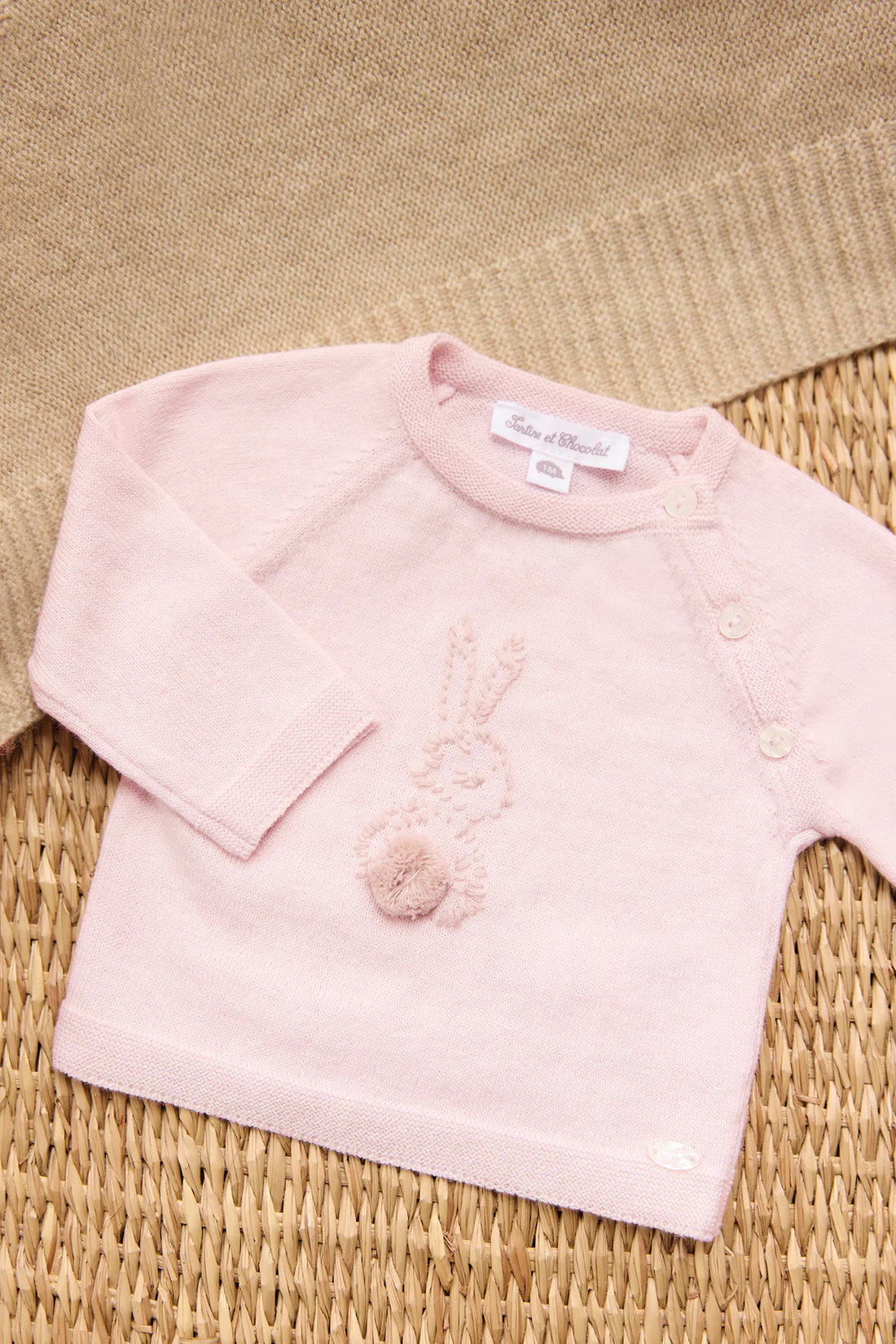 Jumper - Cotton/Cashmere Bunny Pale Pink