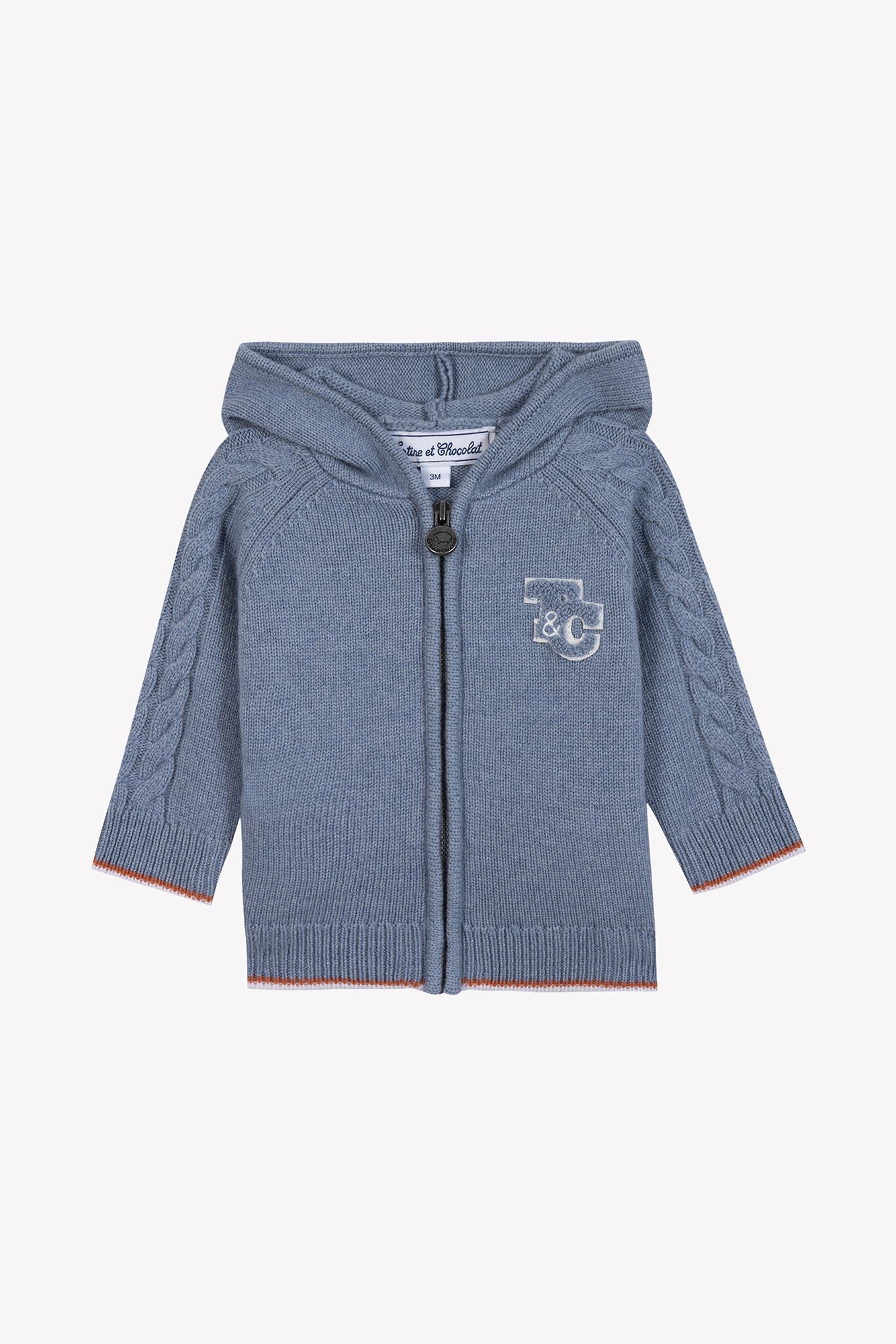 Cardigan - Ice Blue Zipped
