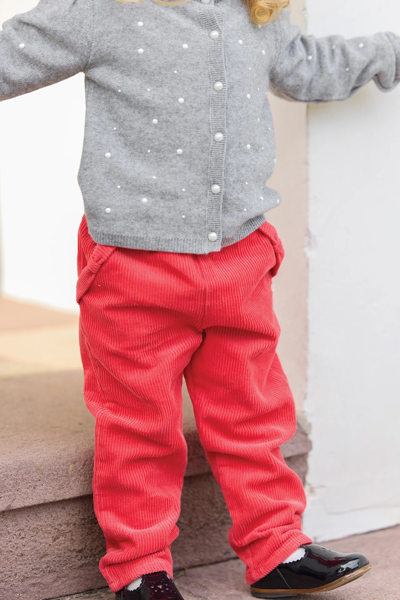 Trousers - Coral Cotton Corduroy