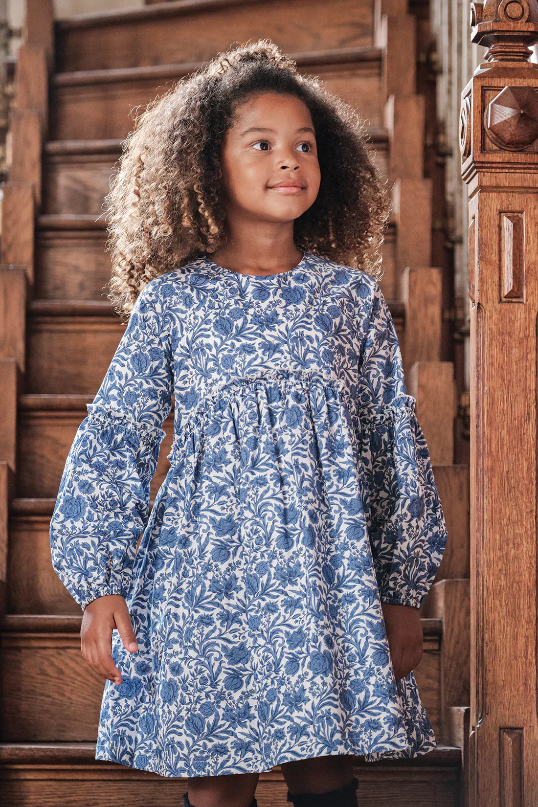 Dress- Blue Floral Print