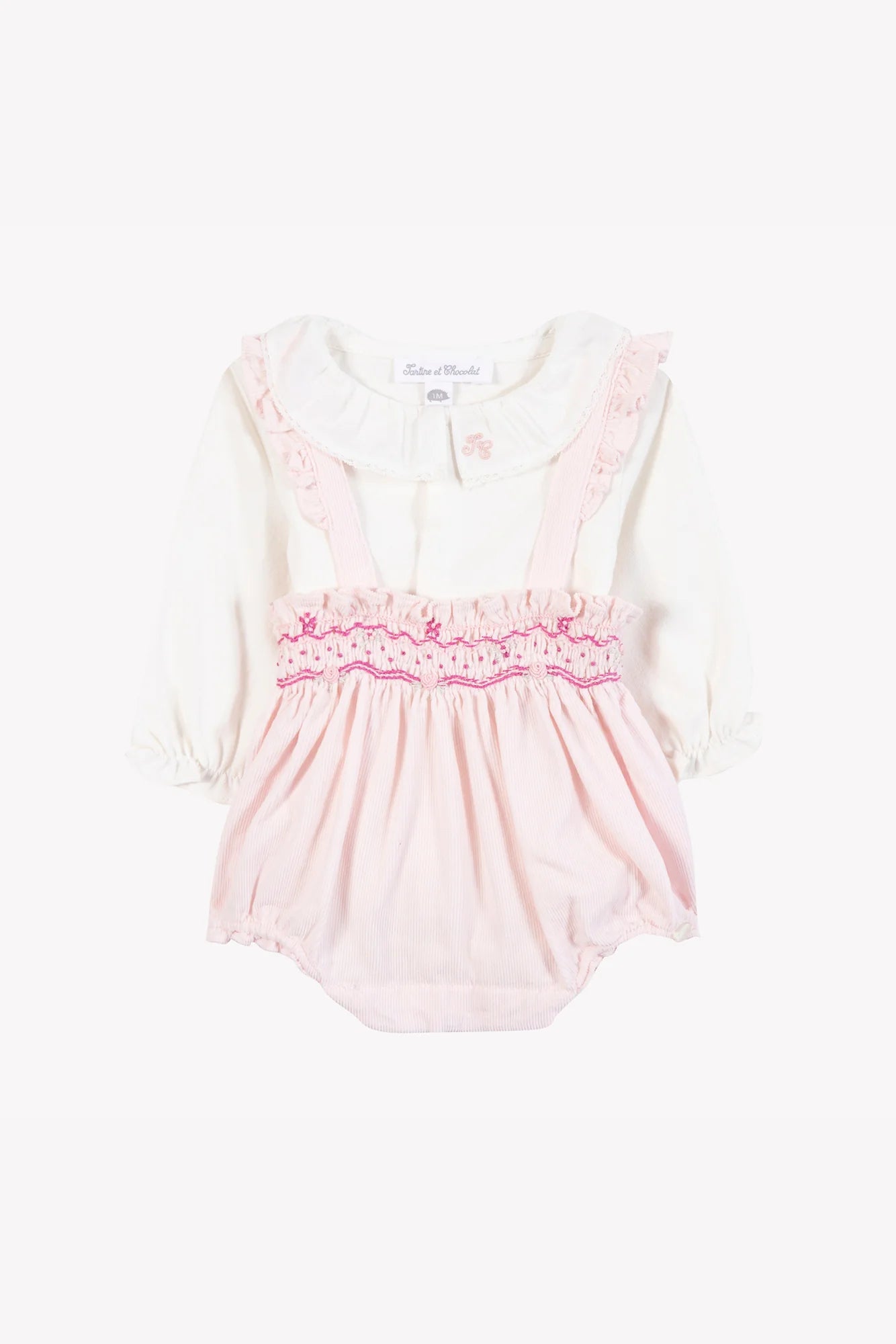 Romper Set - Pale Pink Corduroy