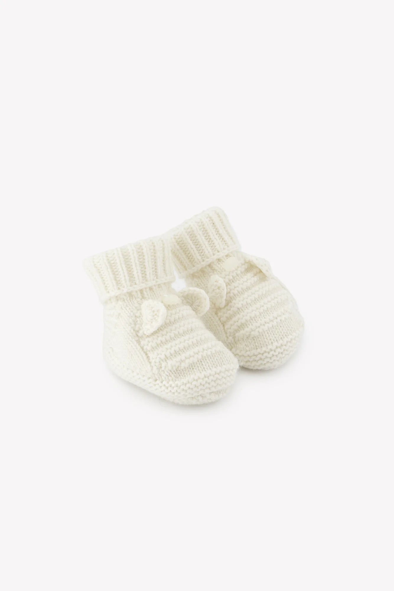 Booties - Ribbed Ears Ivory