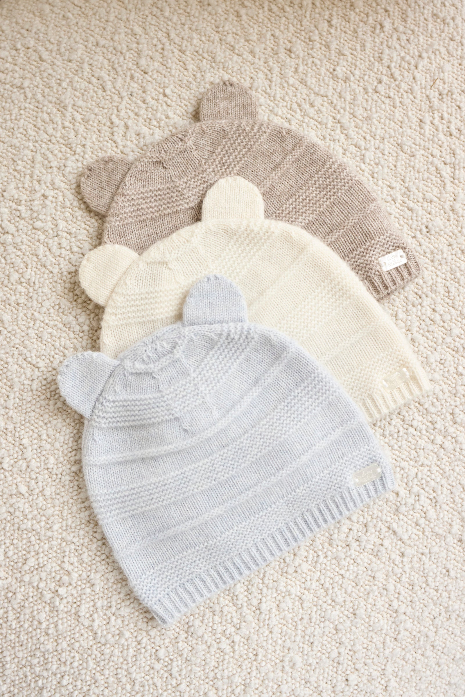 Baby-Mütze - Bärenohren aus Feinstrick