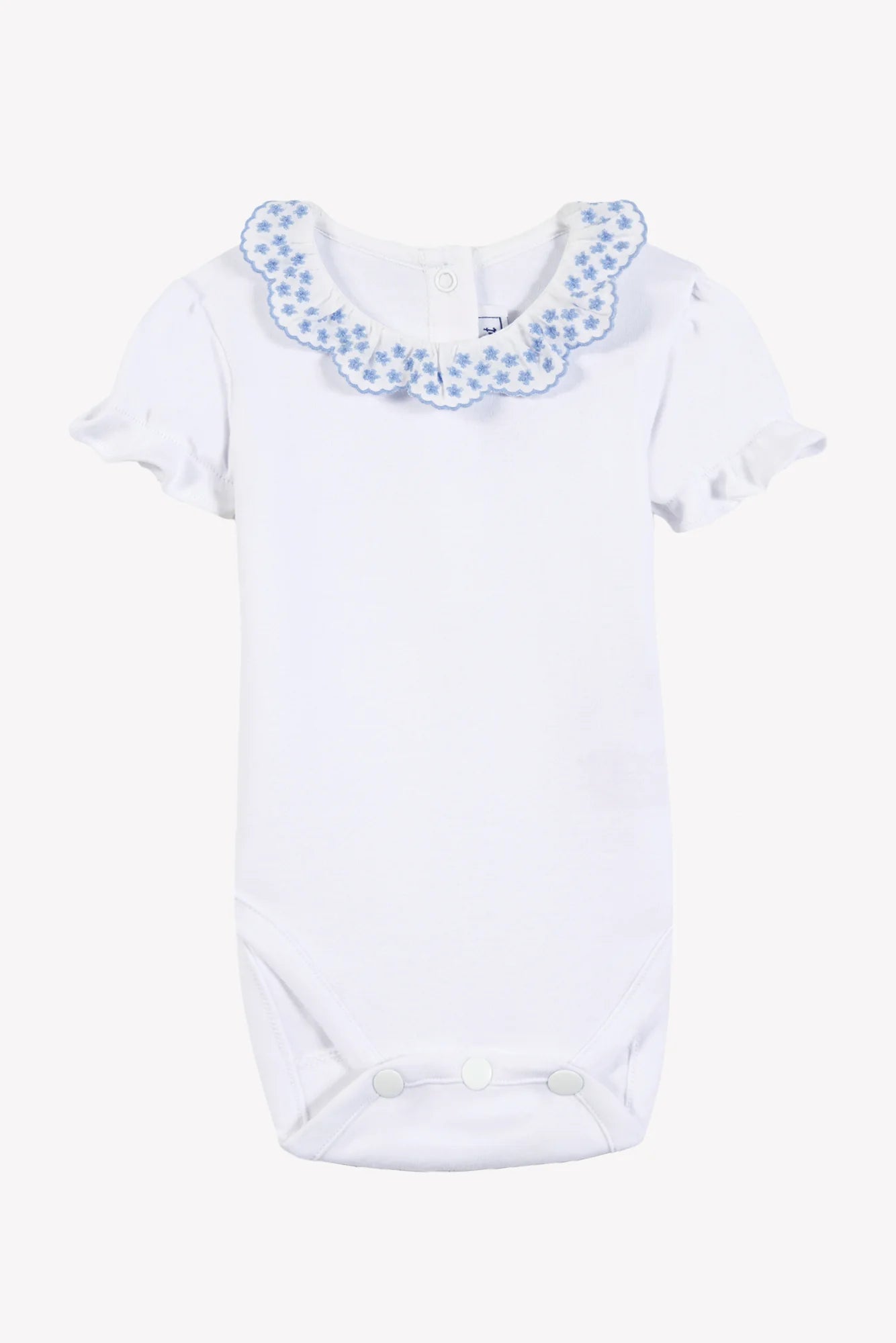 Body - White with Azure Embroidered Collar