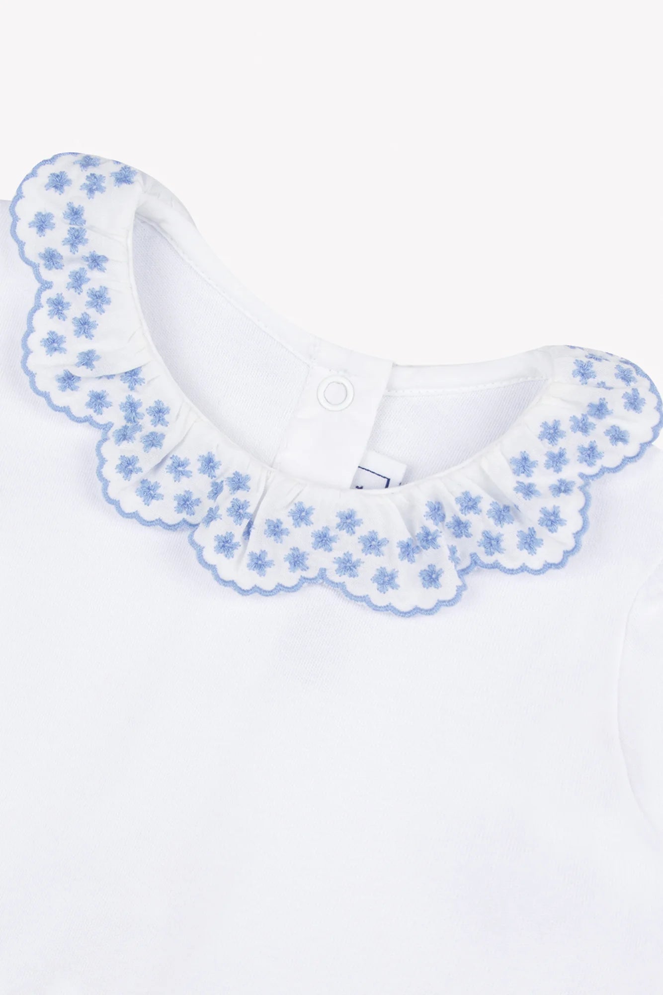 Body - White with Azure Embroidered Collar
