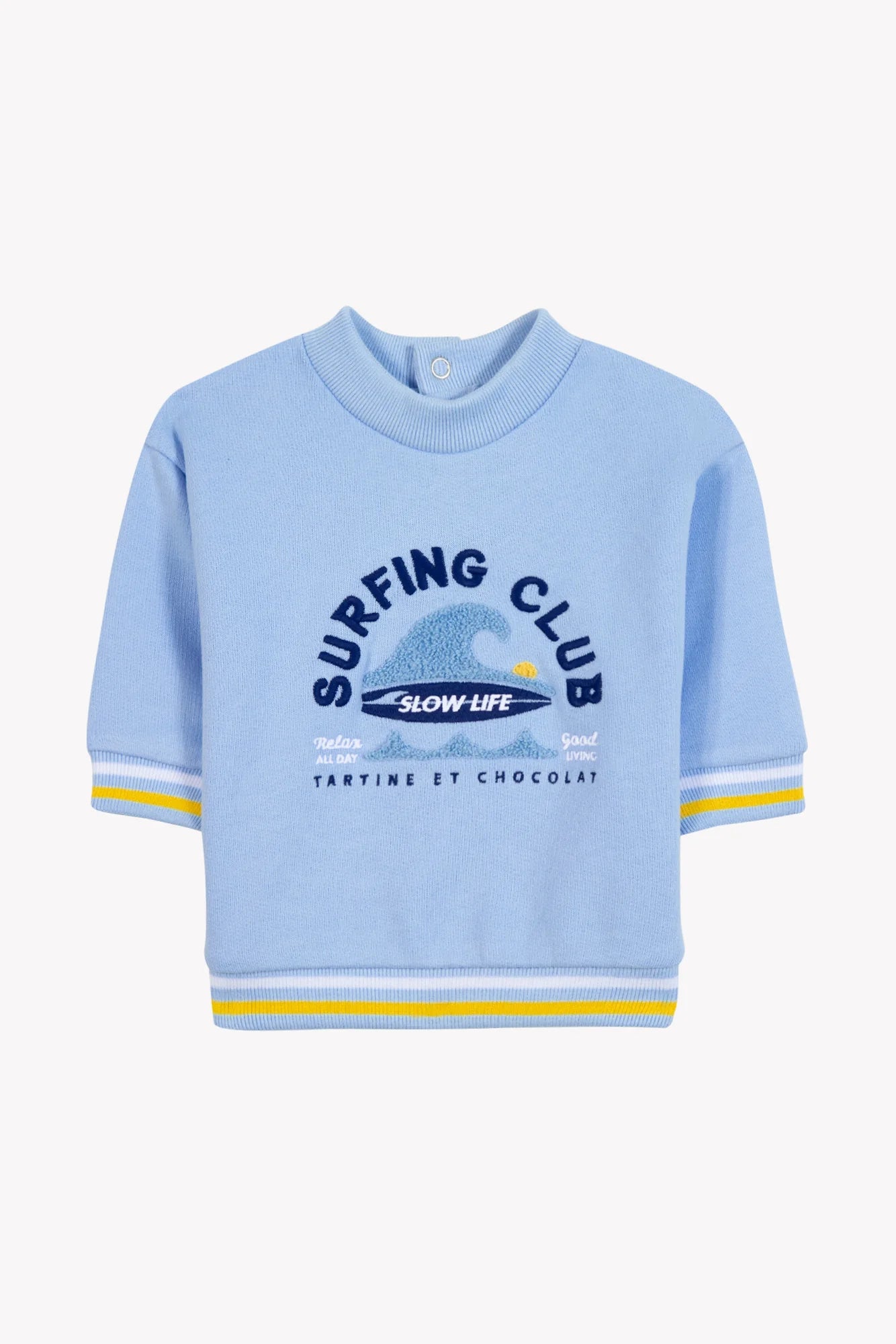Sweatshirt – Wolkenblau Baumwolle Surfing Club