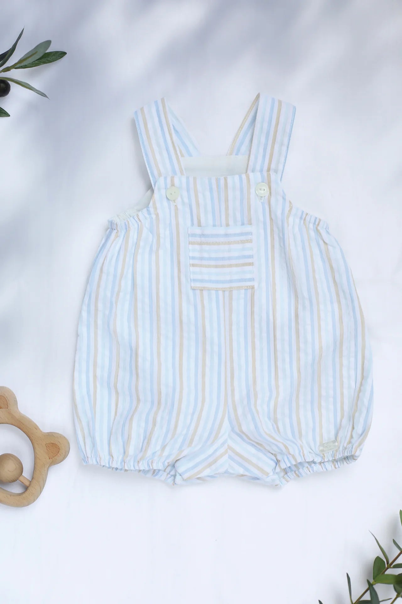 Dungarees - Blue Stripes
