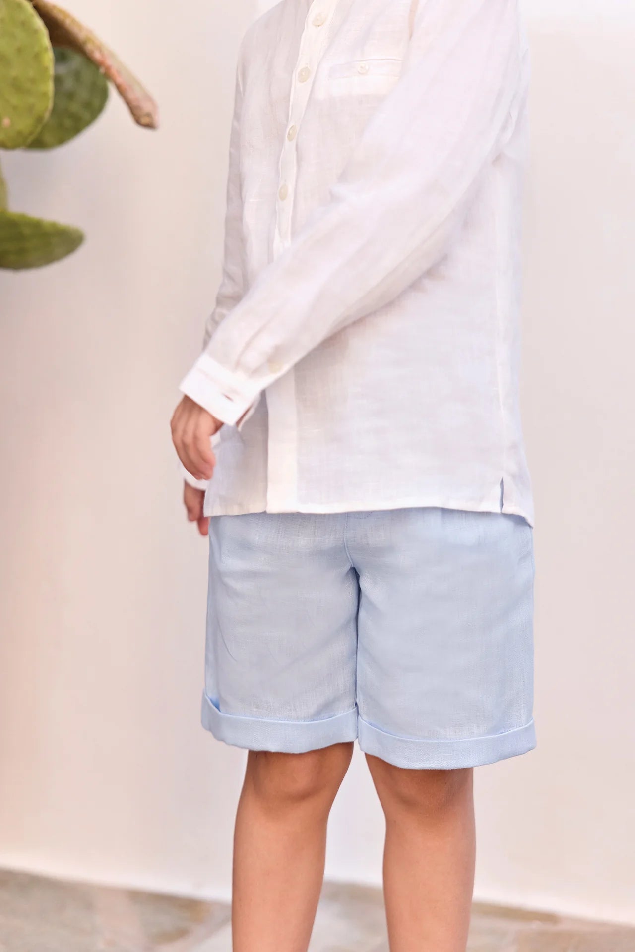 Shorts – Wolkenblau Leinen Festliche Kleidung