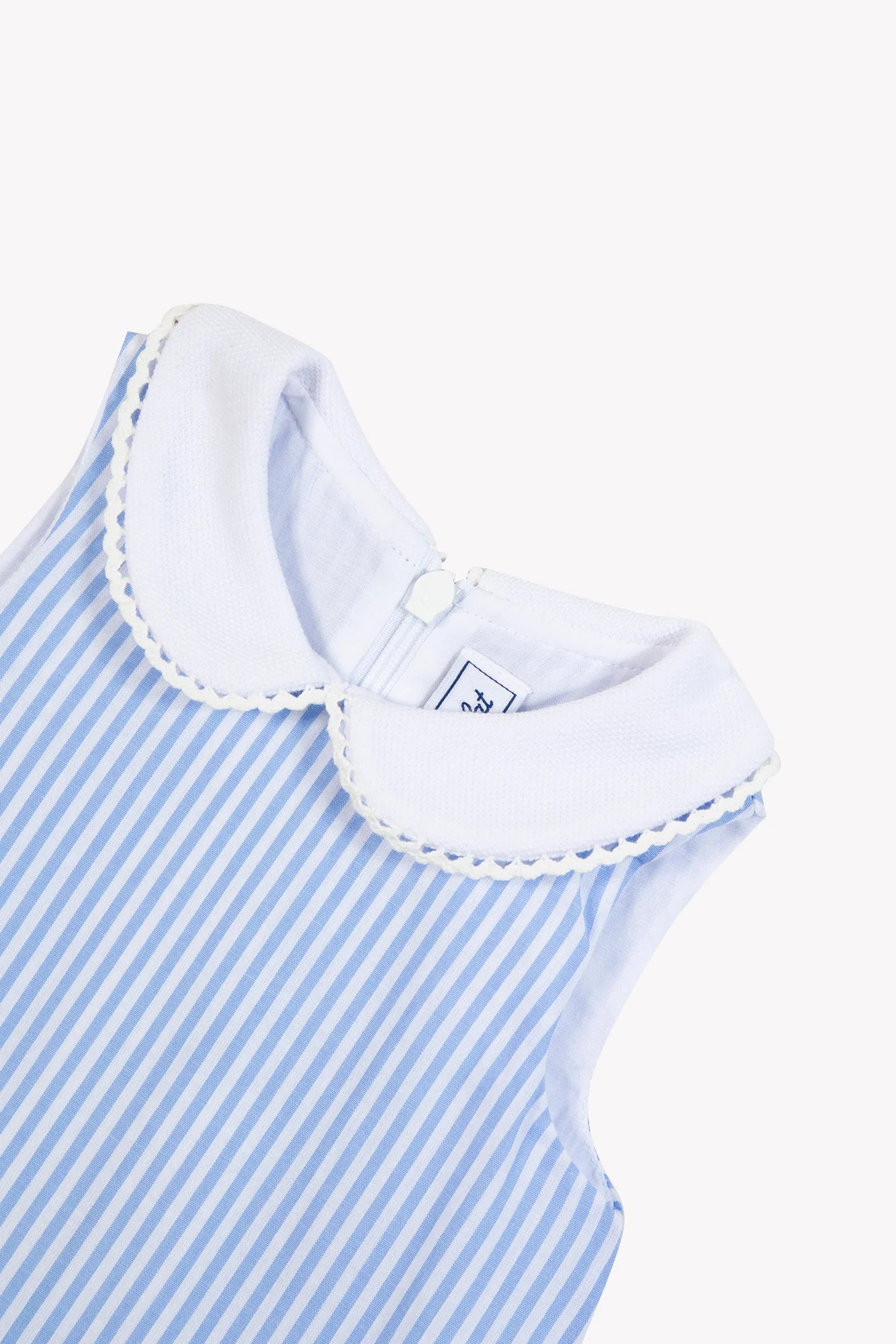 Dress - Cornflower Blue Stripes With Peter Pan Collar