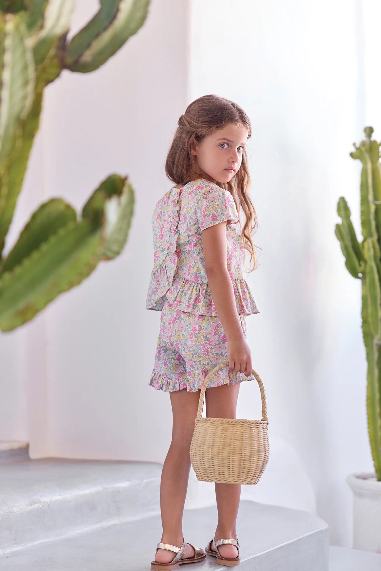 Short Set - Citrus Print Liberty Fabric