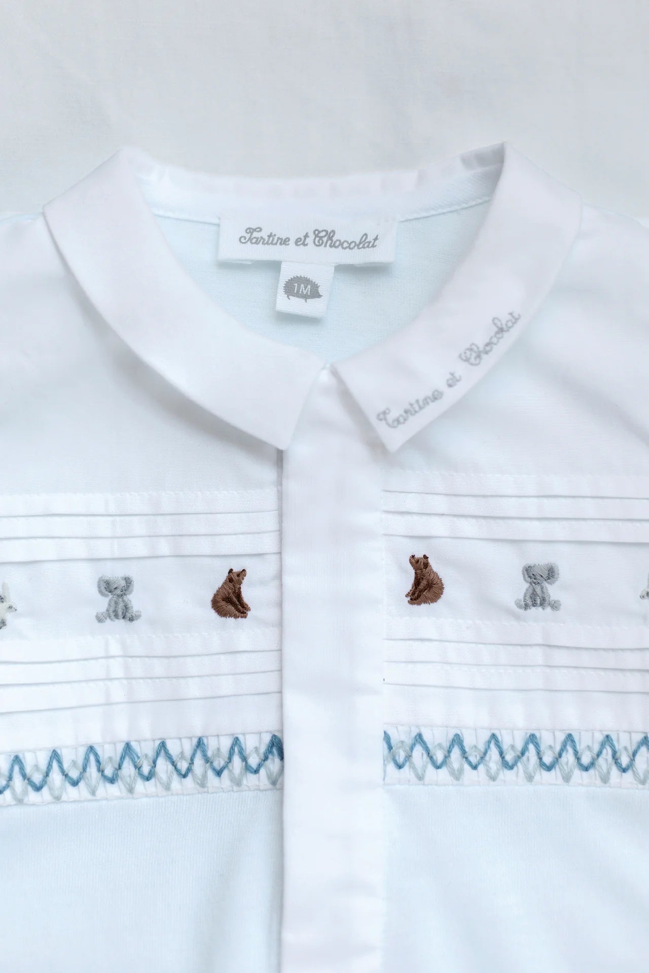 Babygrow - Sky Blue Animal Print