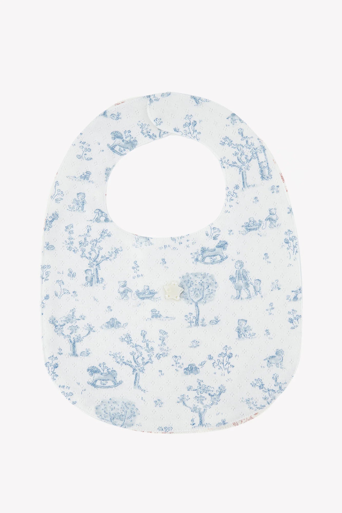 Bib - Sky Blue Cotton Fantastic Garden
