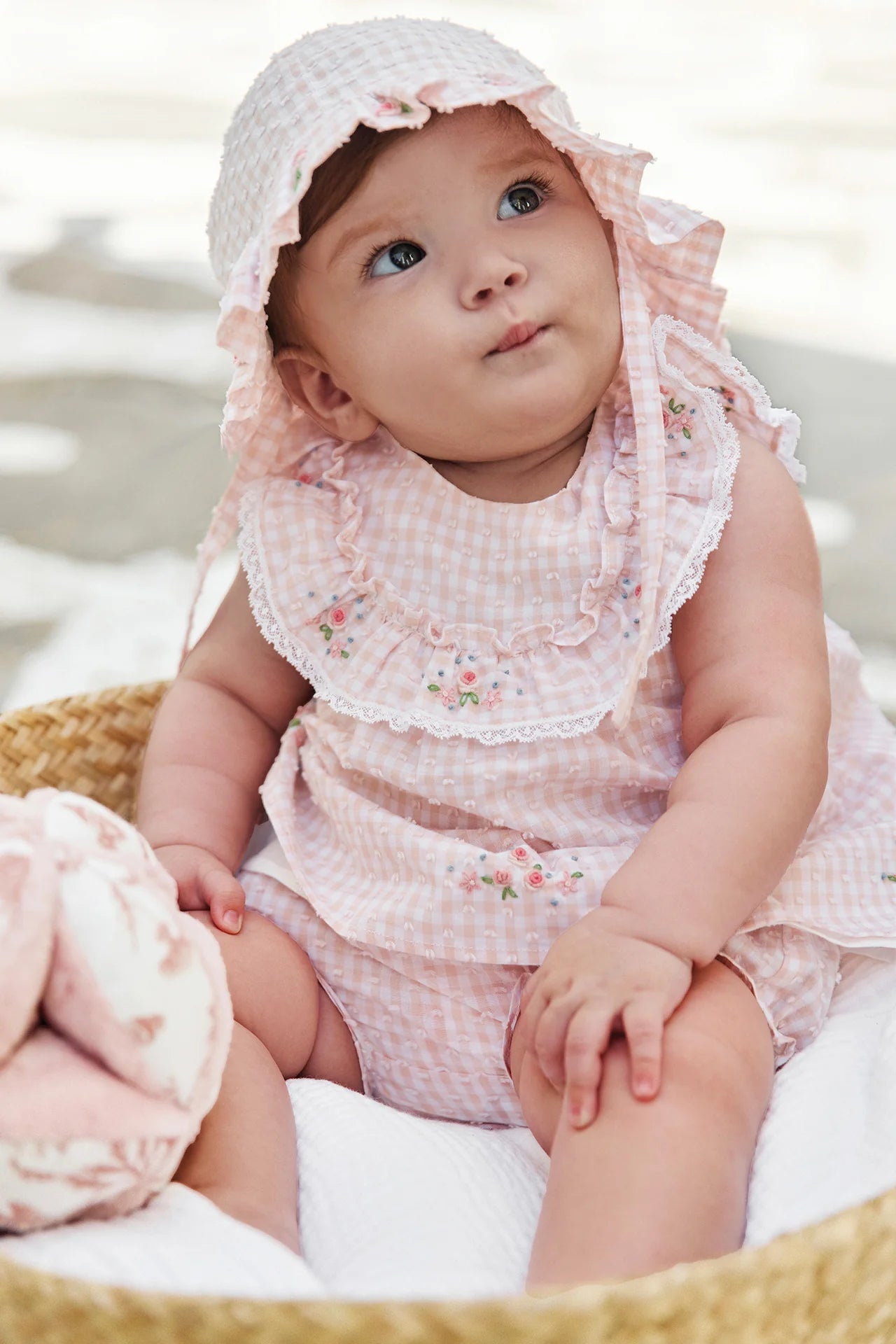 Short Set - Pink Cotton Gingham Pattern