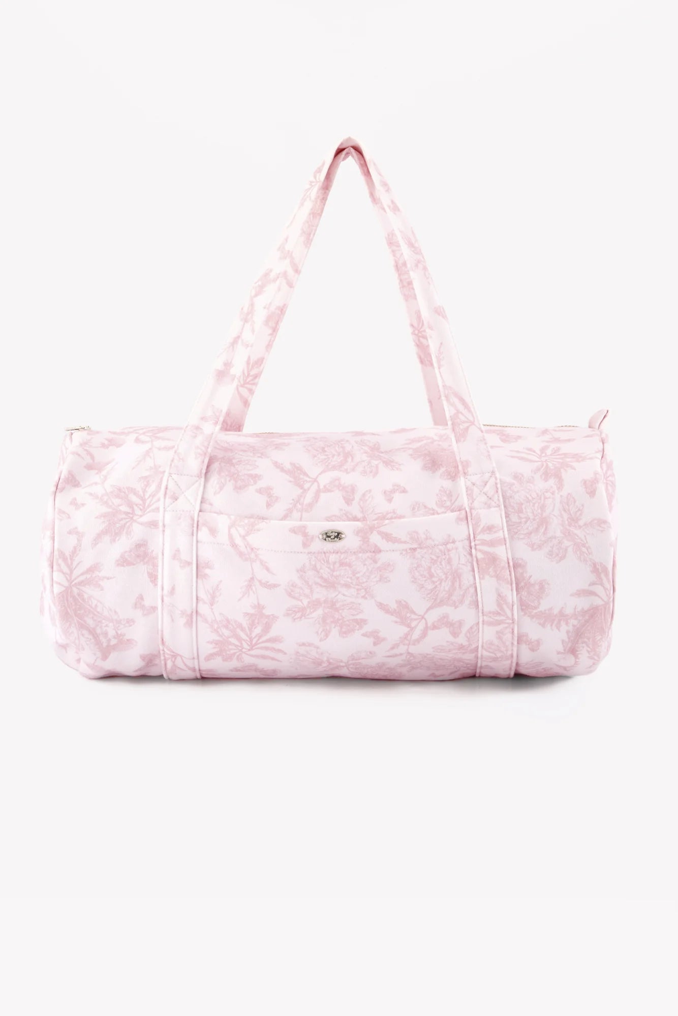 Bag-Pink Cotton Print Inspired By Toile De Jouy