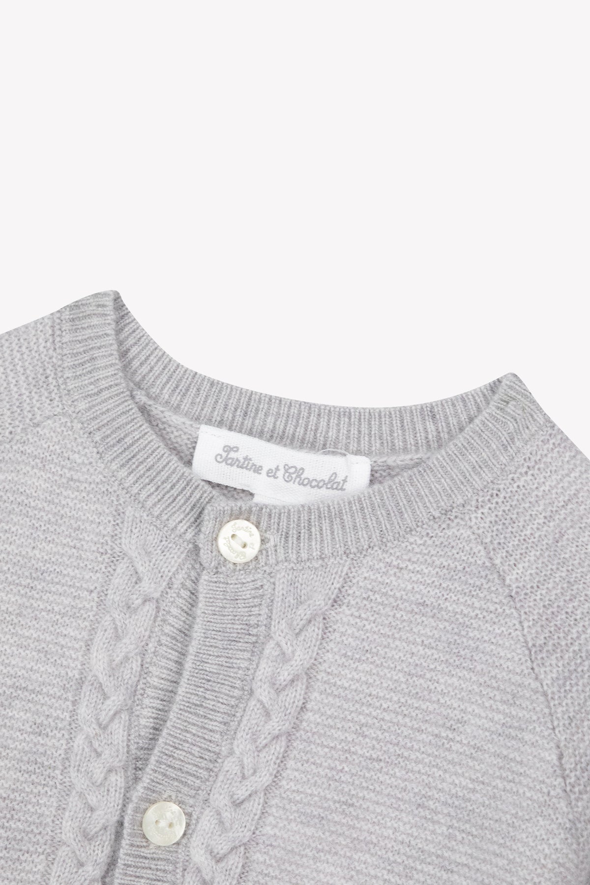 Cardigan - Boy's Layette Light heather gray / 6M