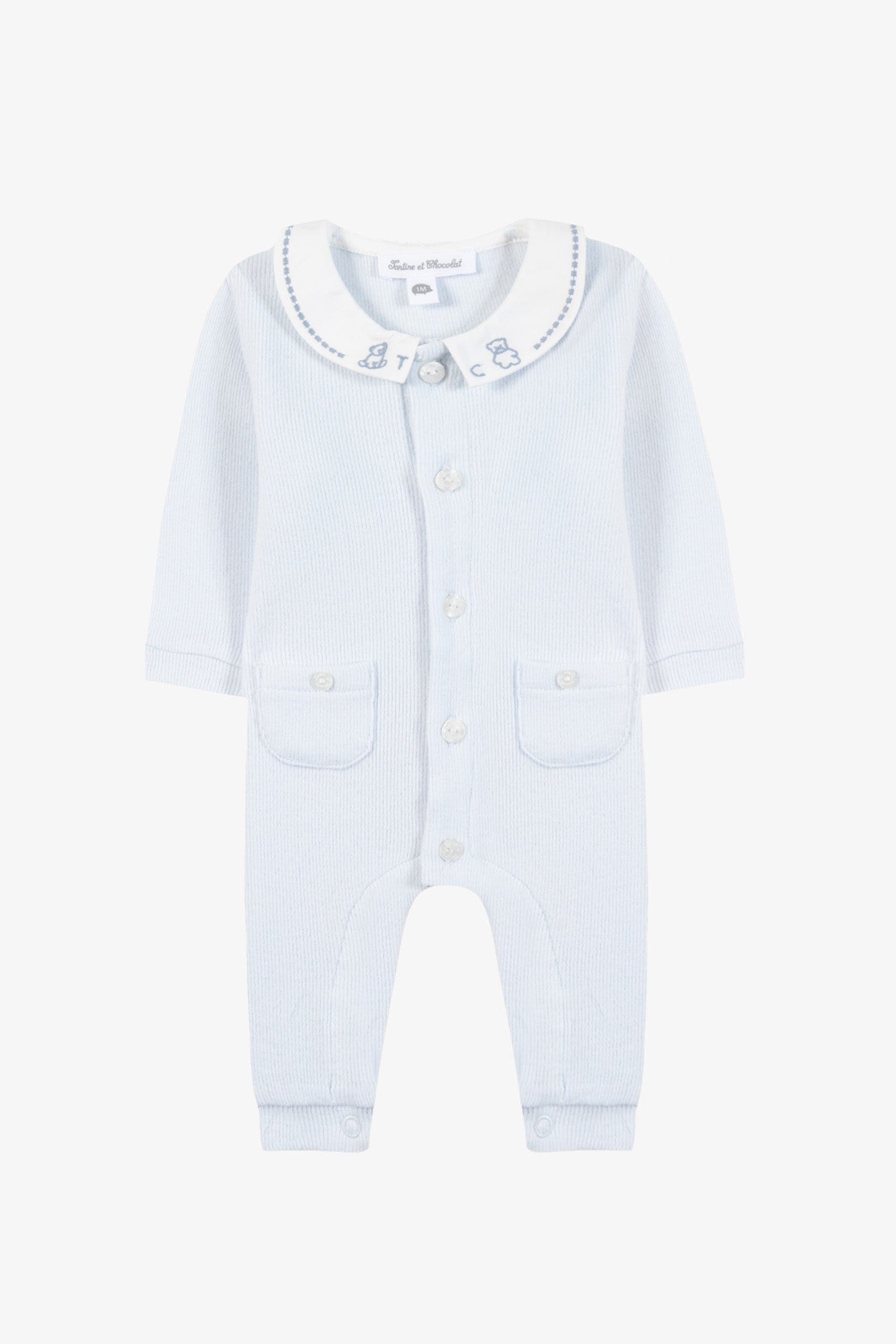 Combilongue - Boy's Layette Sky blue / 3M