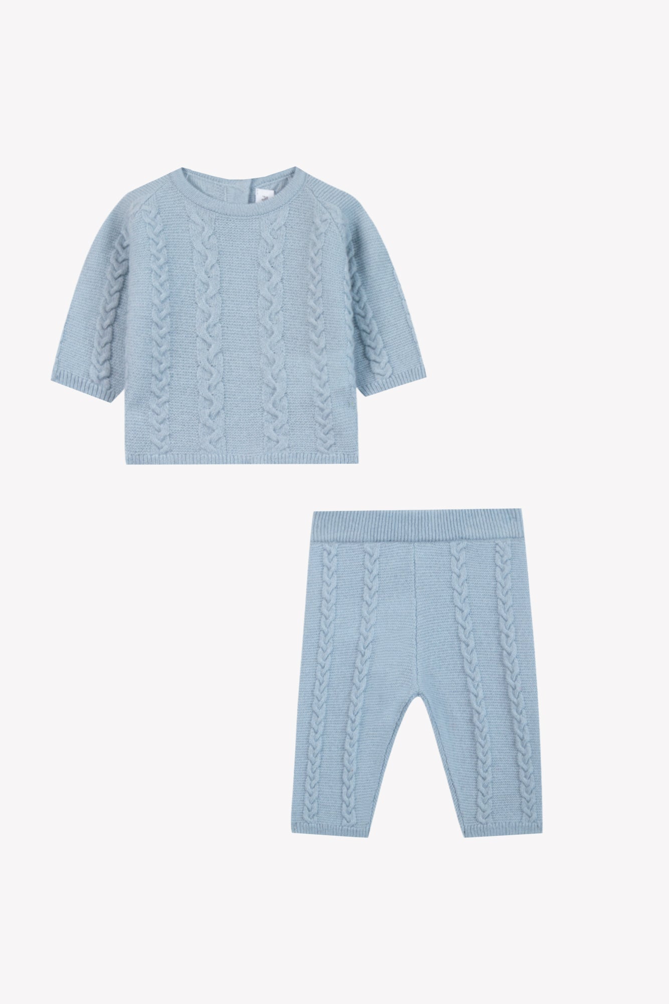 Long Set - Boy's Layette Ice blue / 3M