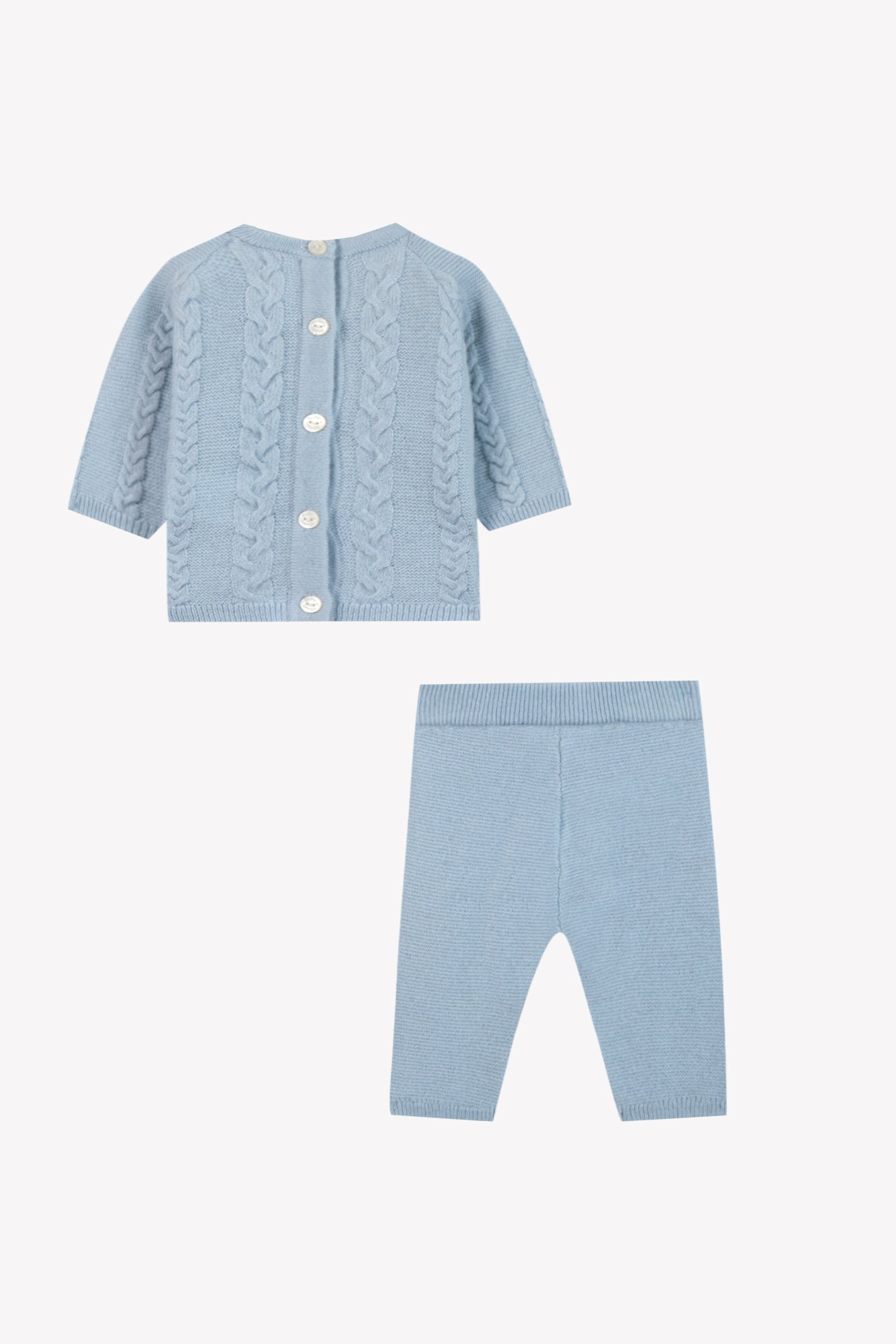 Long Set - Boy's Layette Ice blue / 3M
