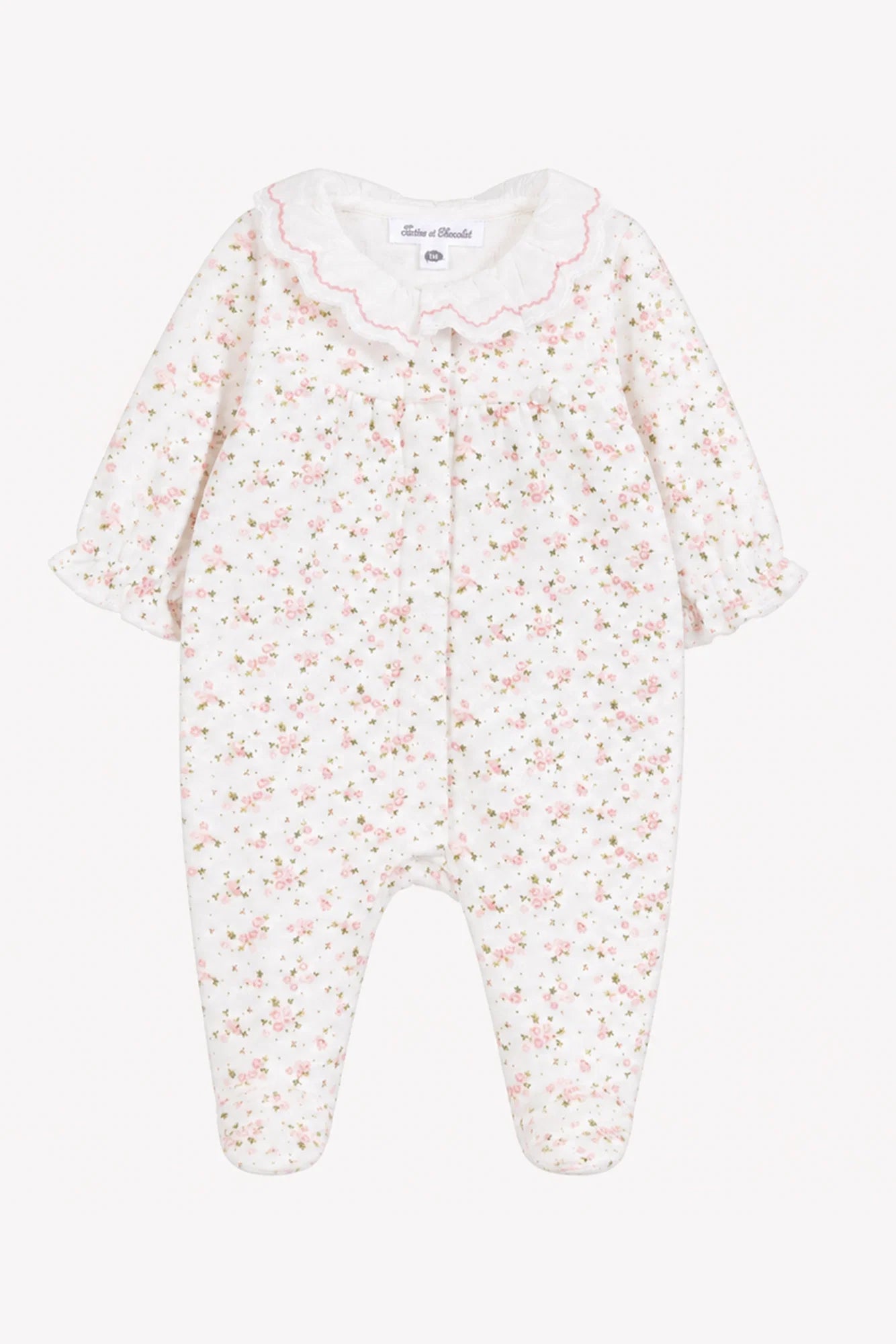 Babygrows - Ecru Ruffled Flowers