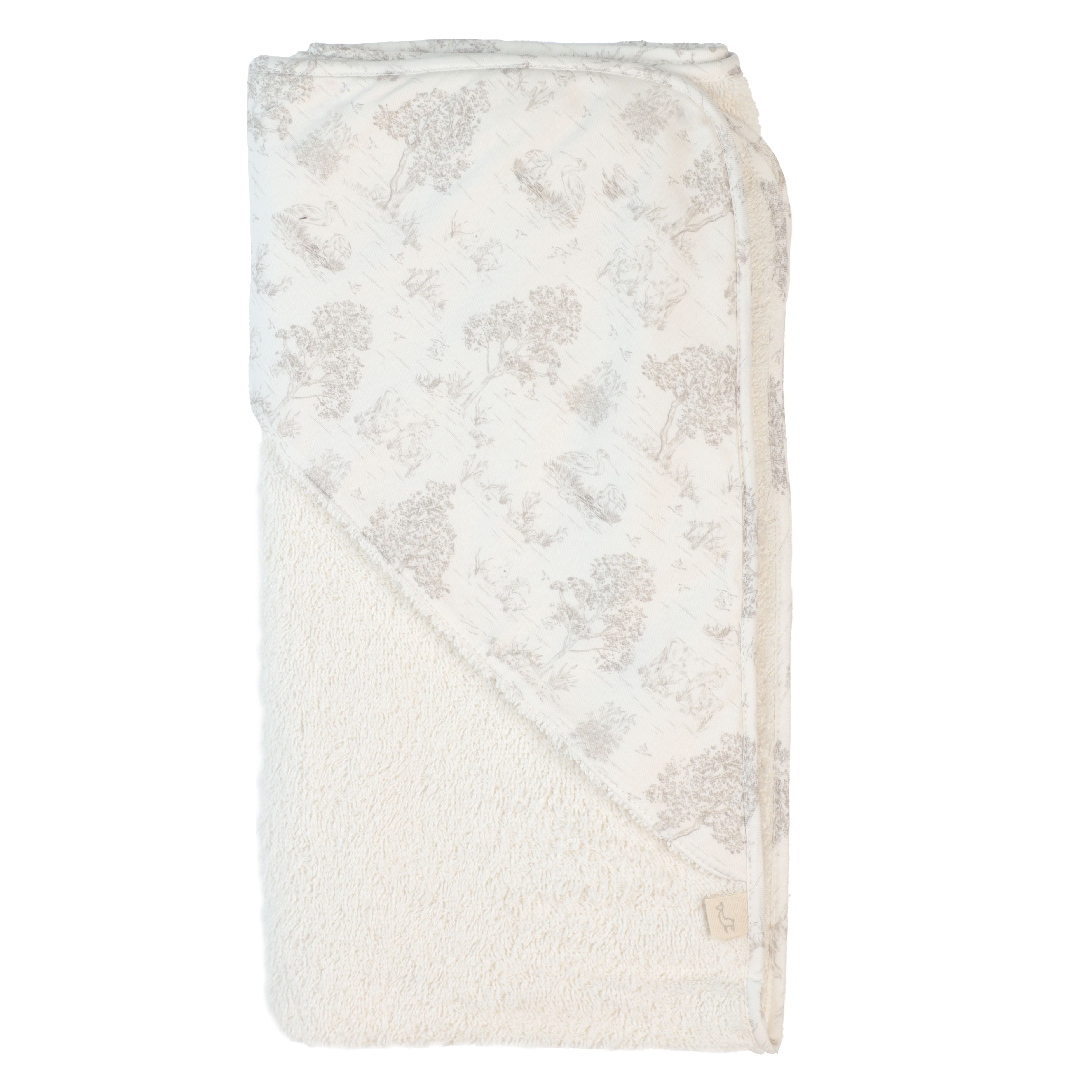 Badetuch – Grau Toile de Jouy