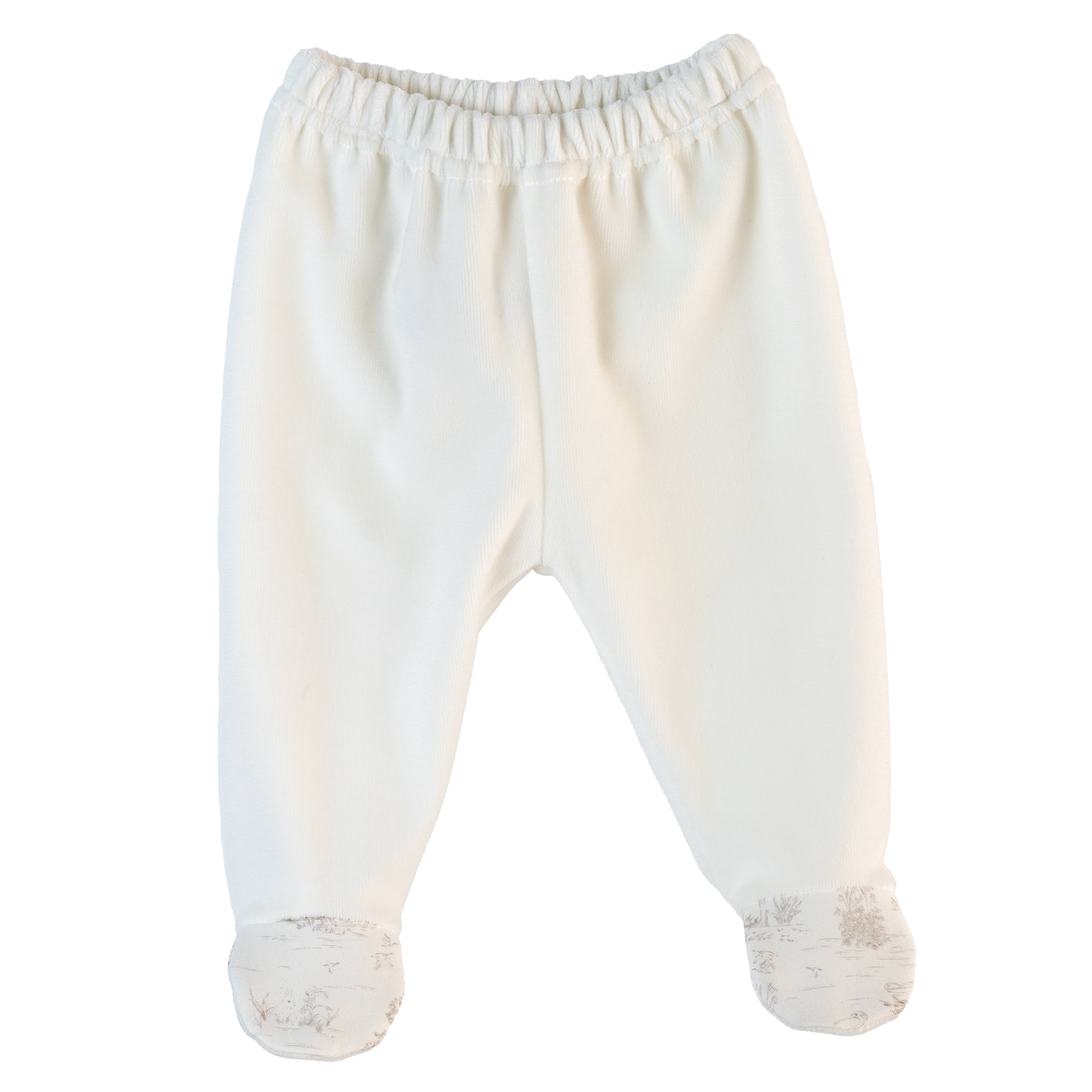 Zweiteiliges Set – Toile de Jouy Velours Grau