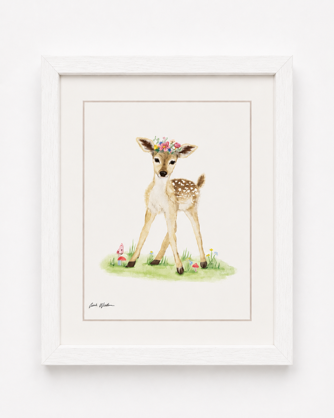 Baby Deer - White Wood