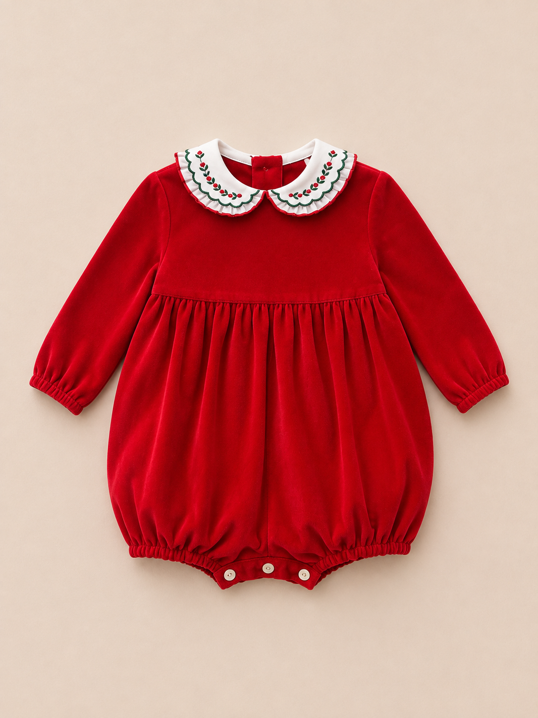 Romper - Red Velvet Christmas Berries