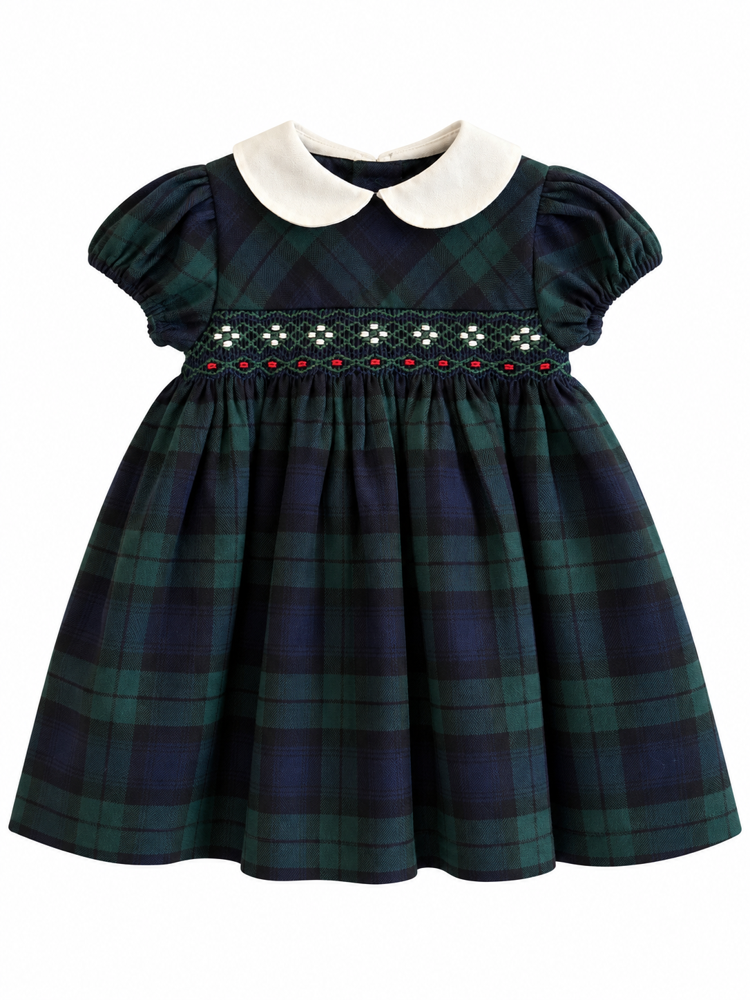 Dress -  Mila Green/Navy Tartan Dress