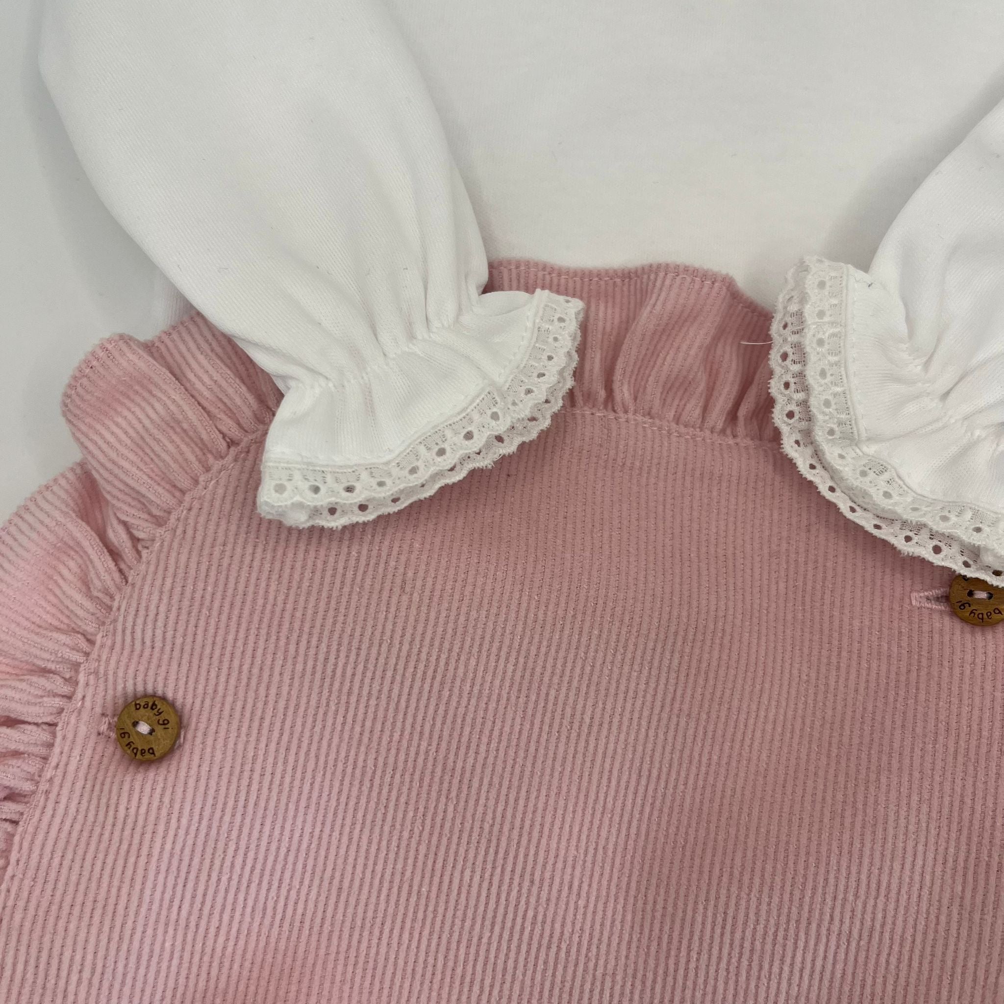 Two Piece Set - Bodysuit & Birdie Bloomers Pink