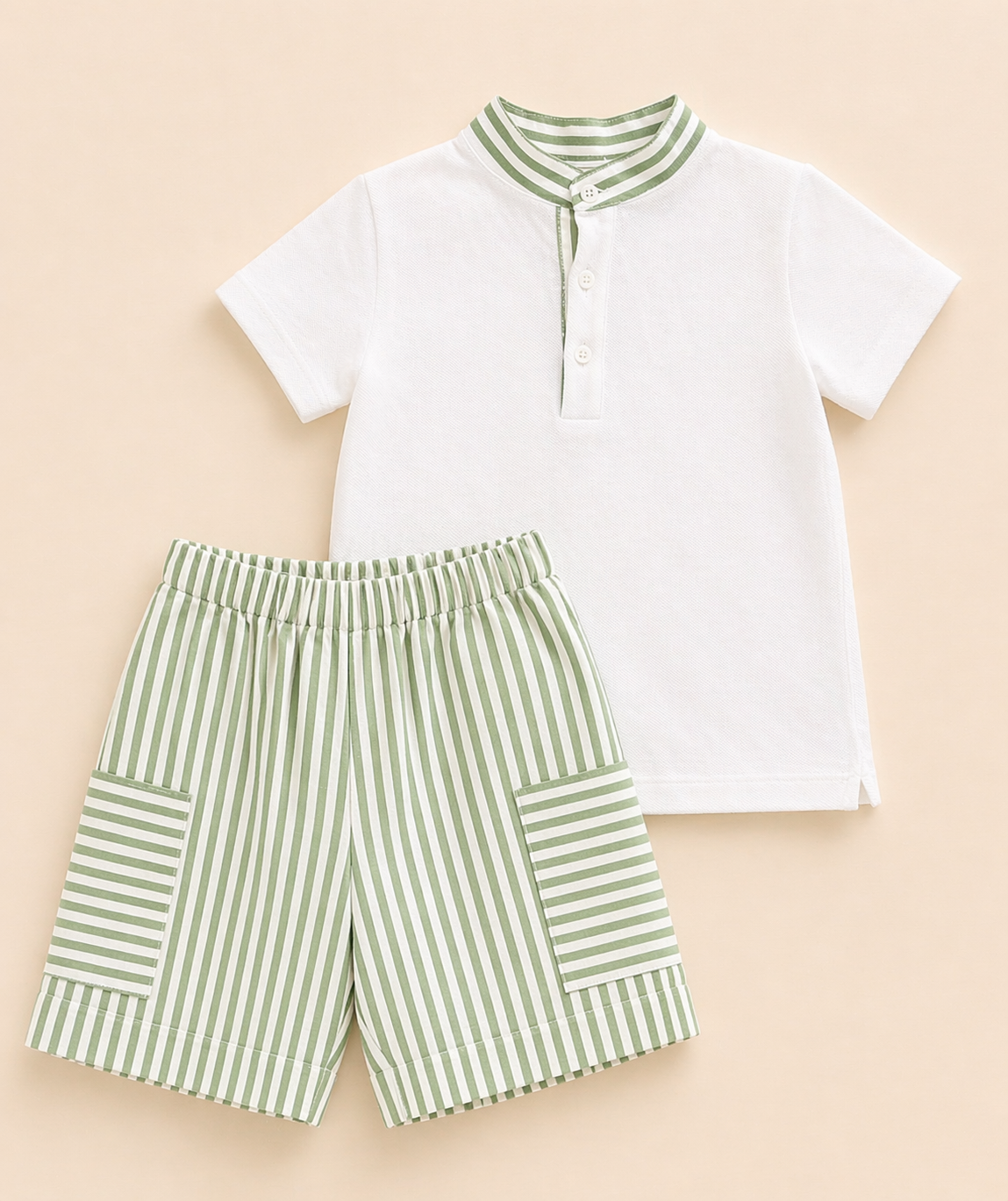 Shorts-Set – Tobia grüne Streifen