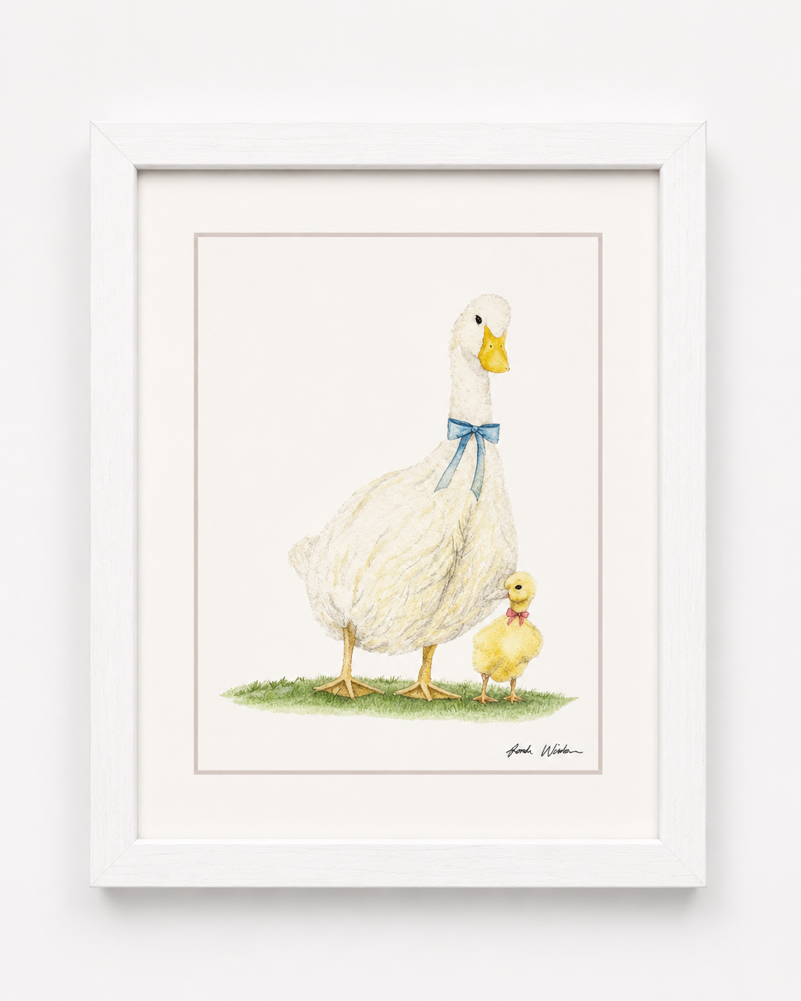 Duck & Duckling - White Wood