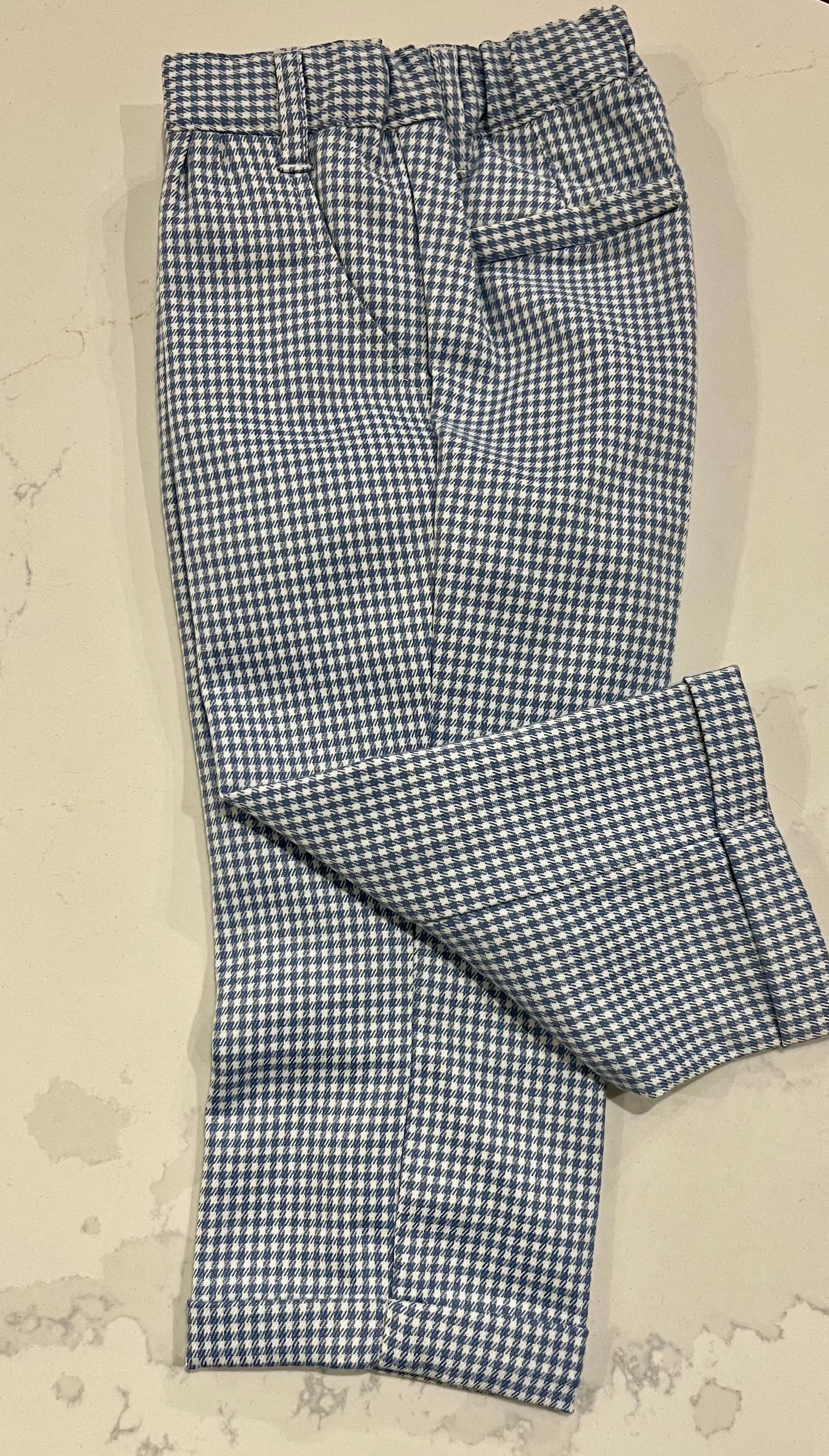 Trousers - Checked Flannel Blue