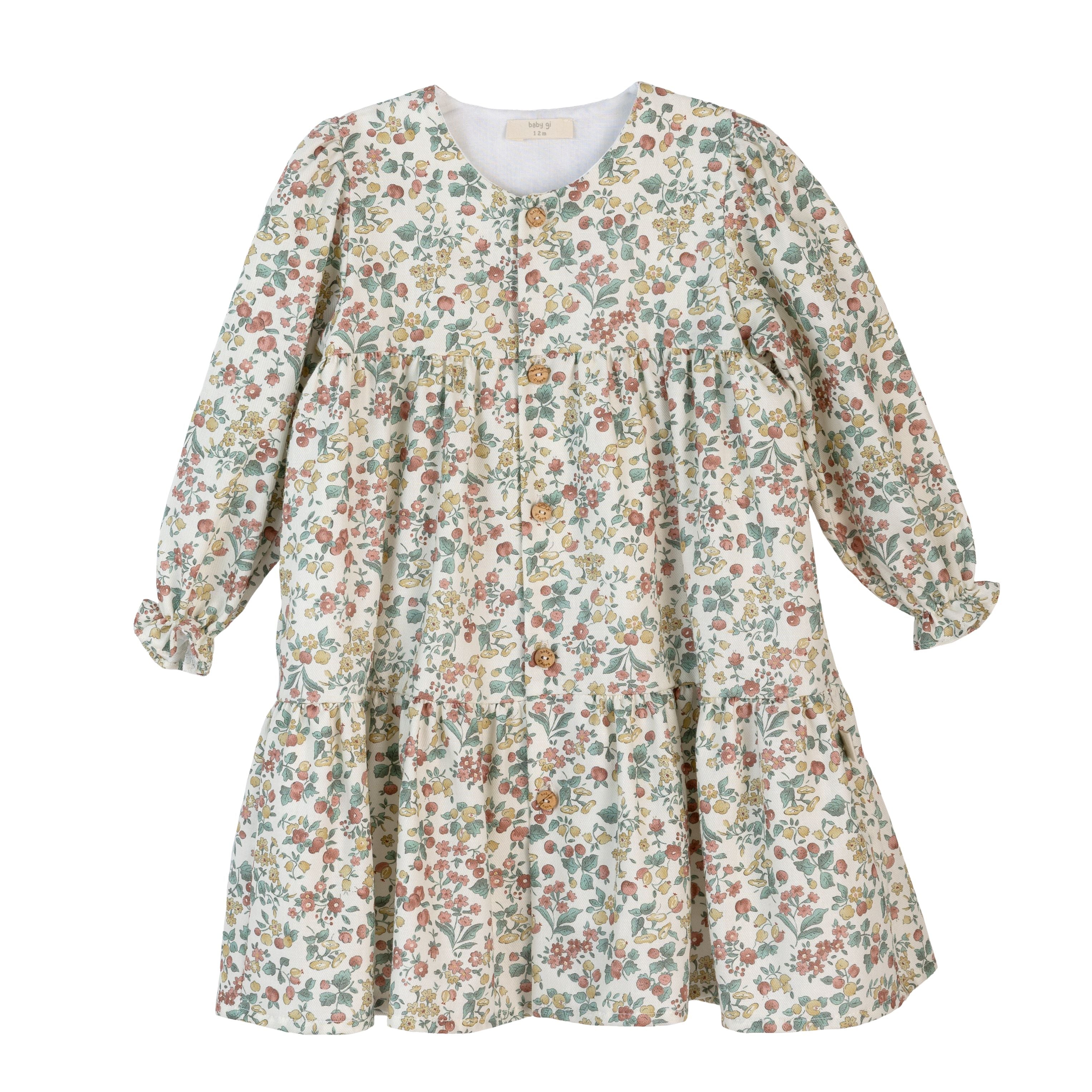 Kleid – Heckenrosenmuster