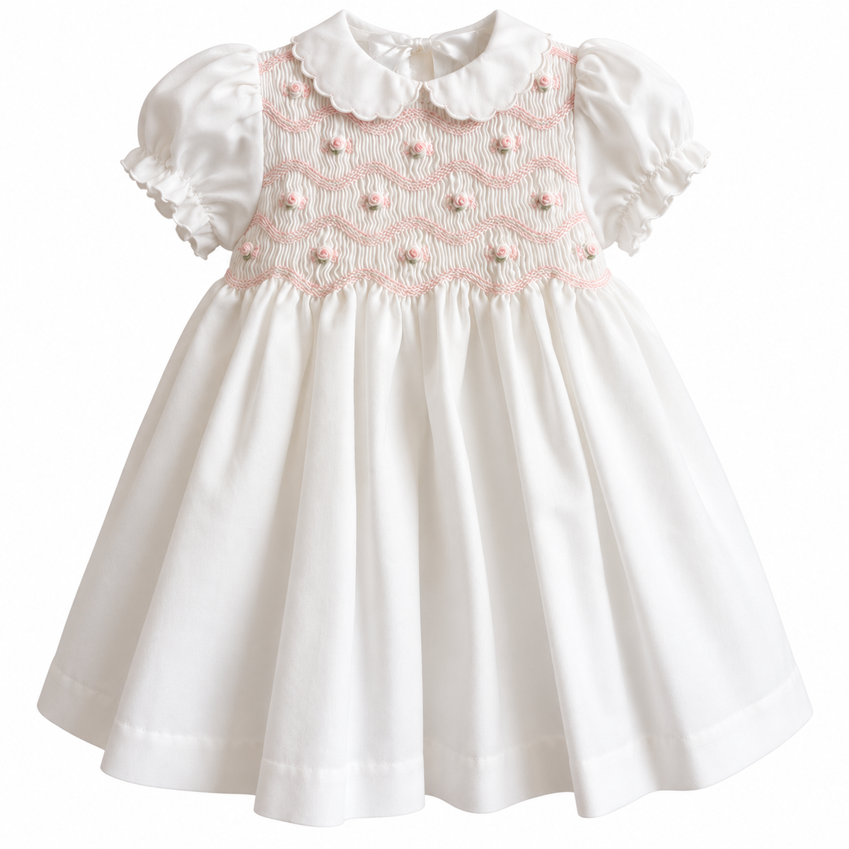 Baptismal Dress -  Rose Smocking