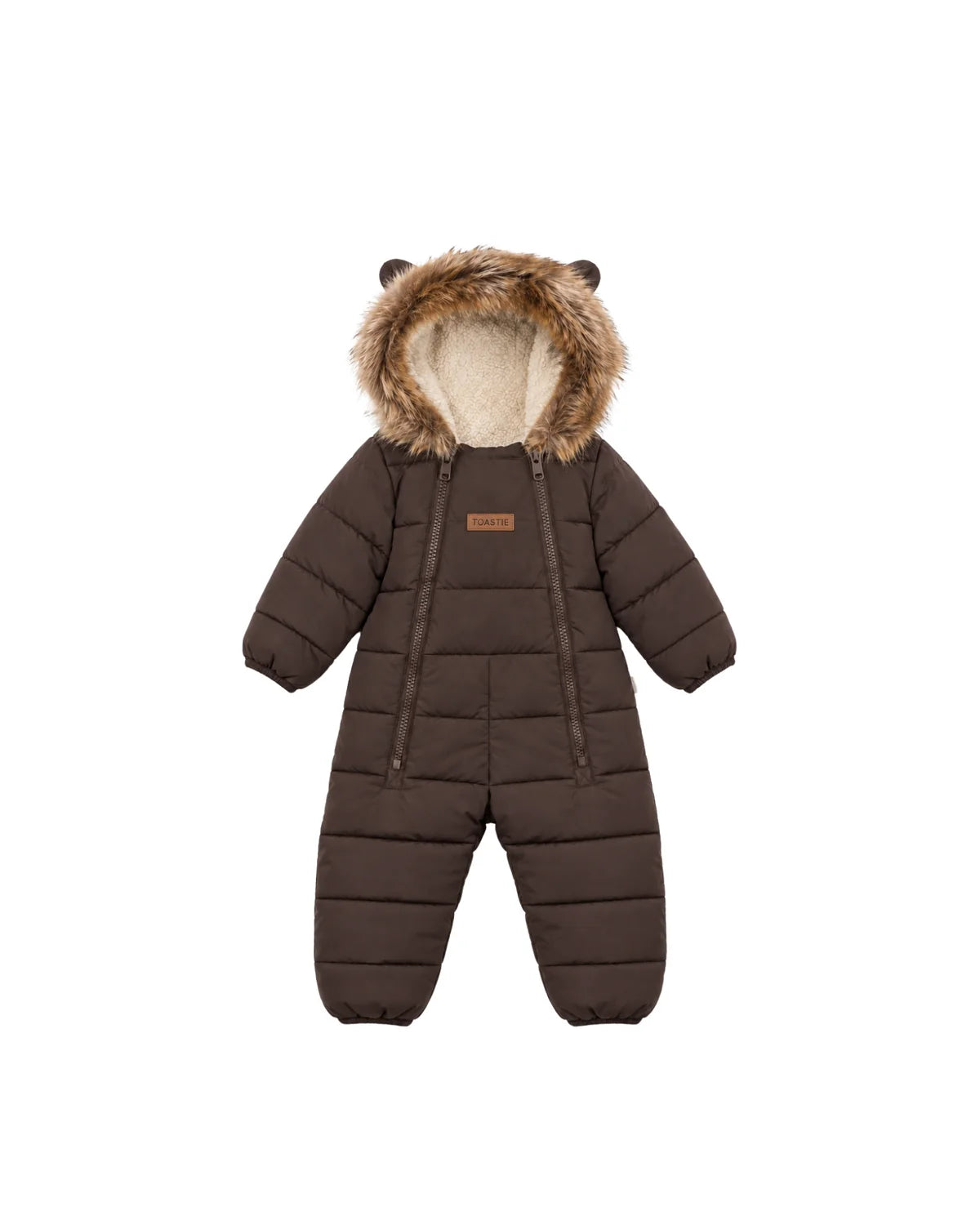 Cloud Onesie- Fur Trimmed Truffle