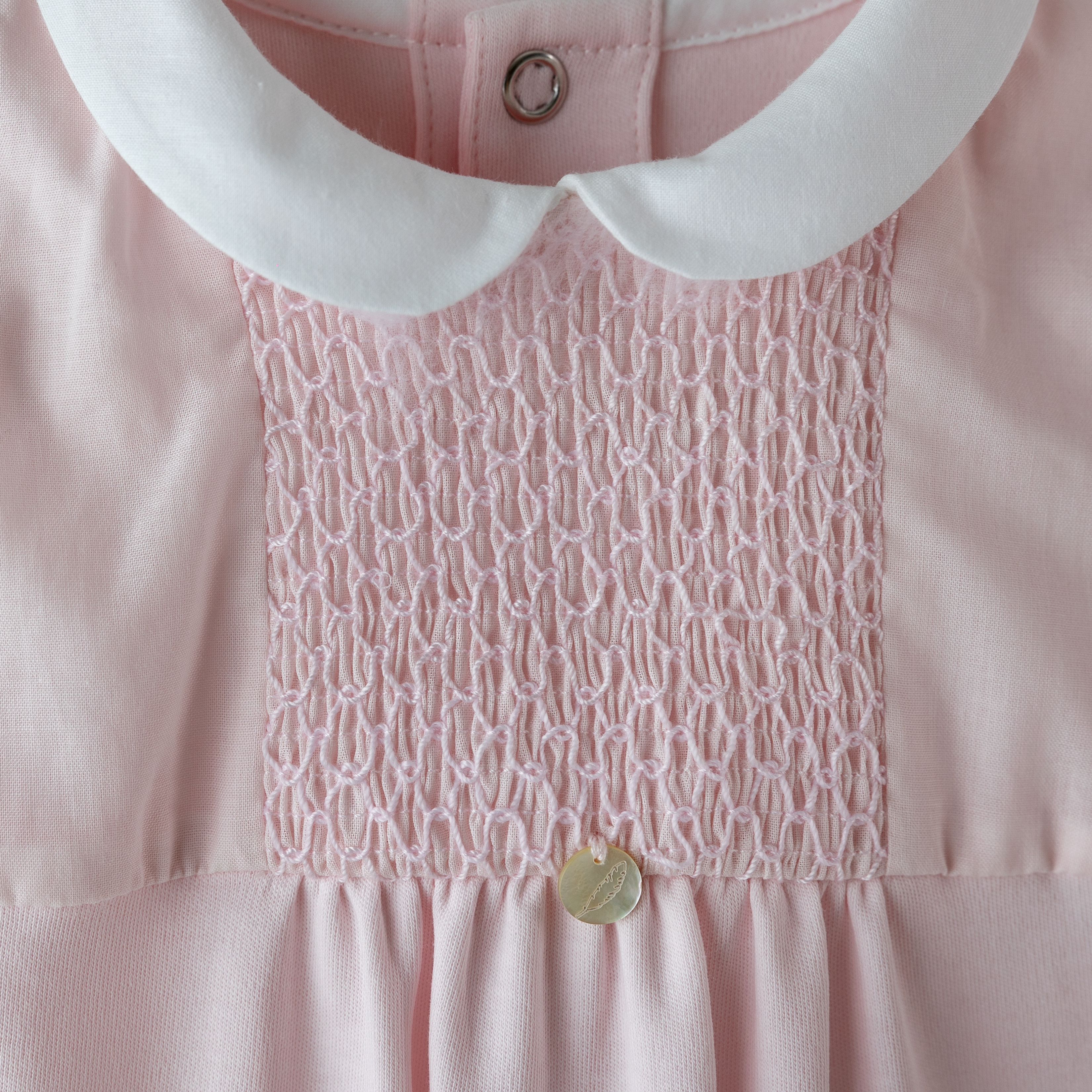 Babygrow & Hat Set - Pink Smocked