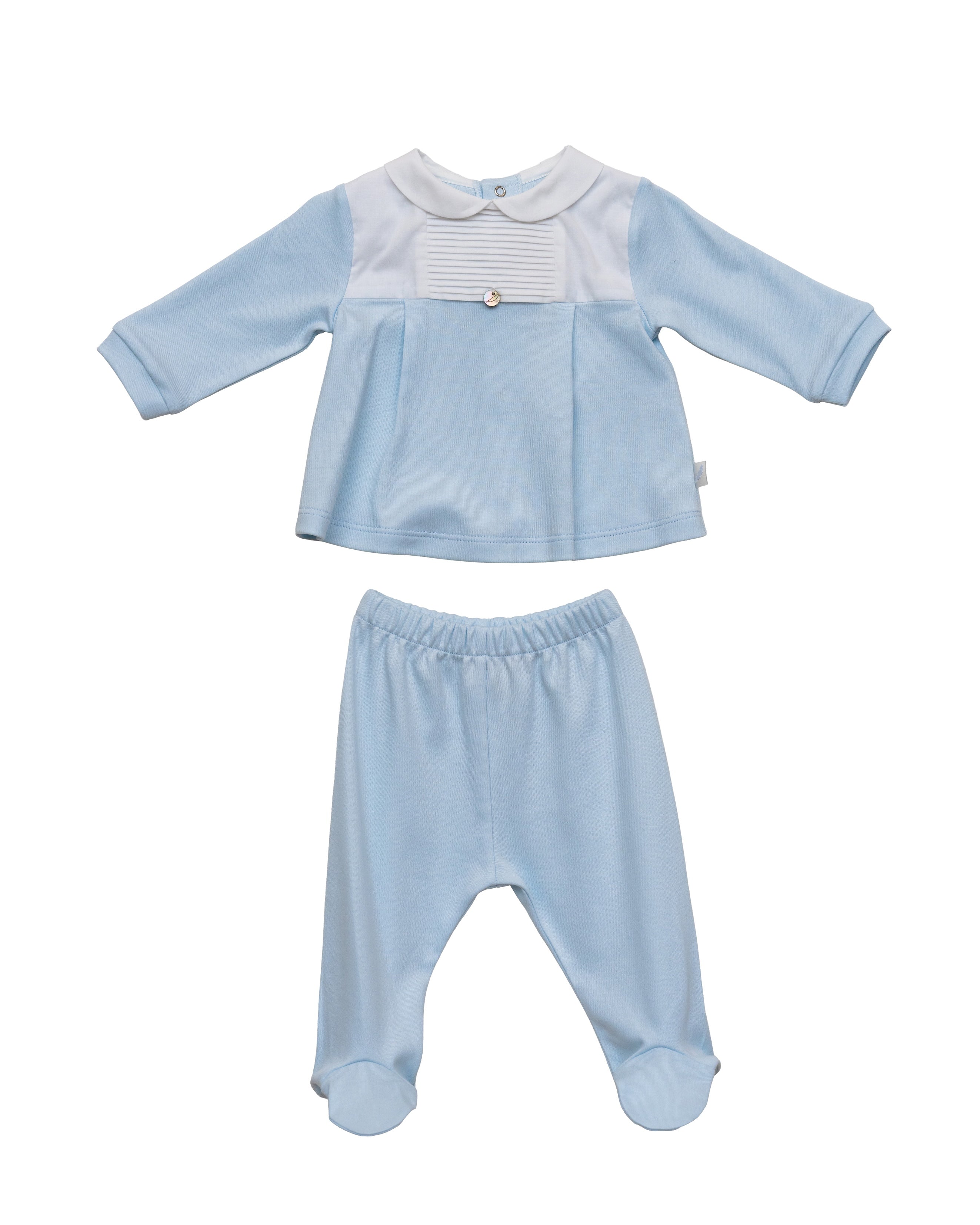 Two-Piece Set - Blue Pleated