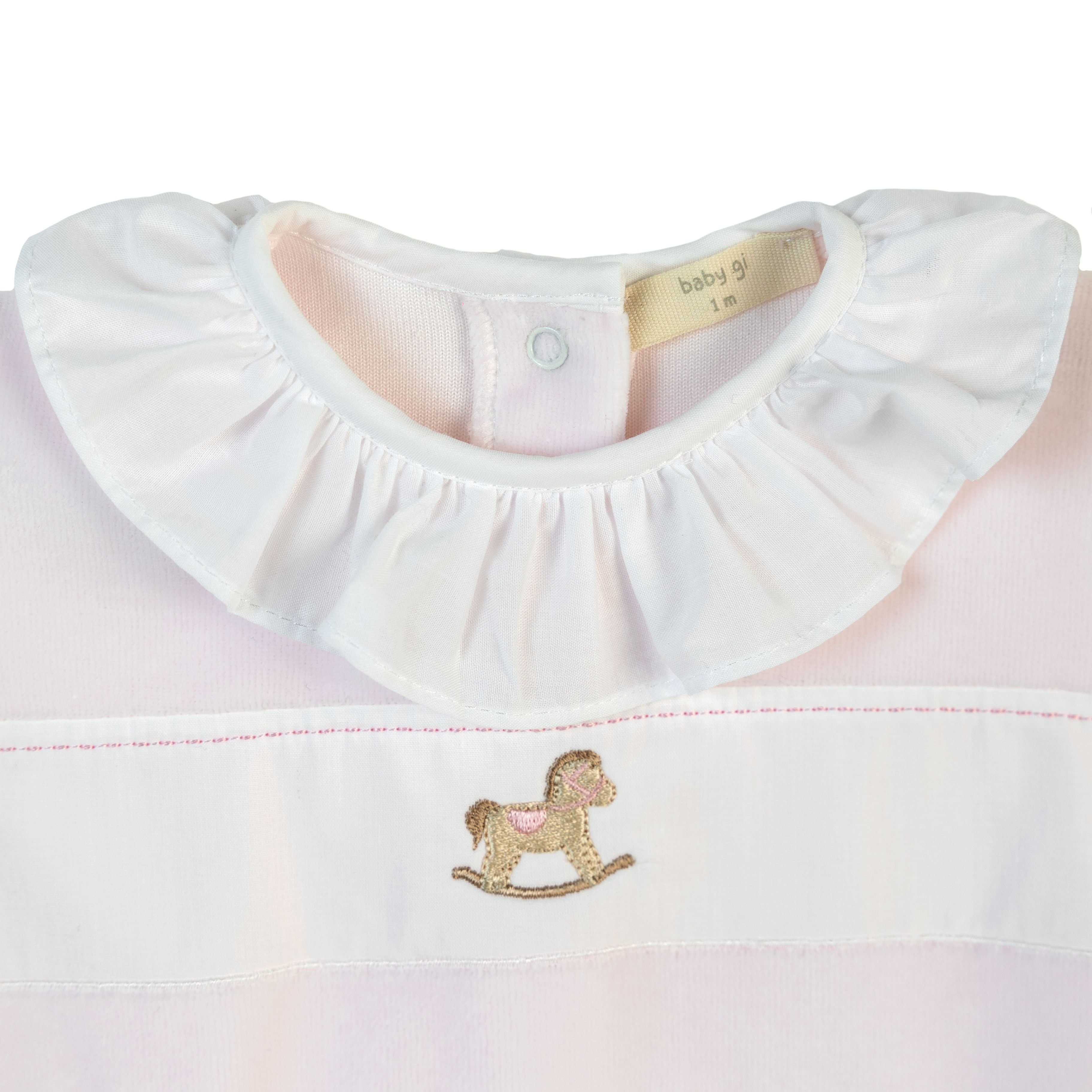 Strampler - Schaukelpferd Rosa Velours