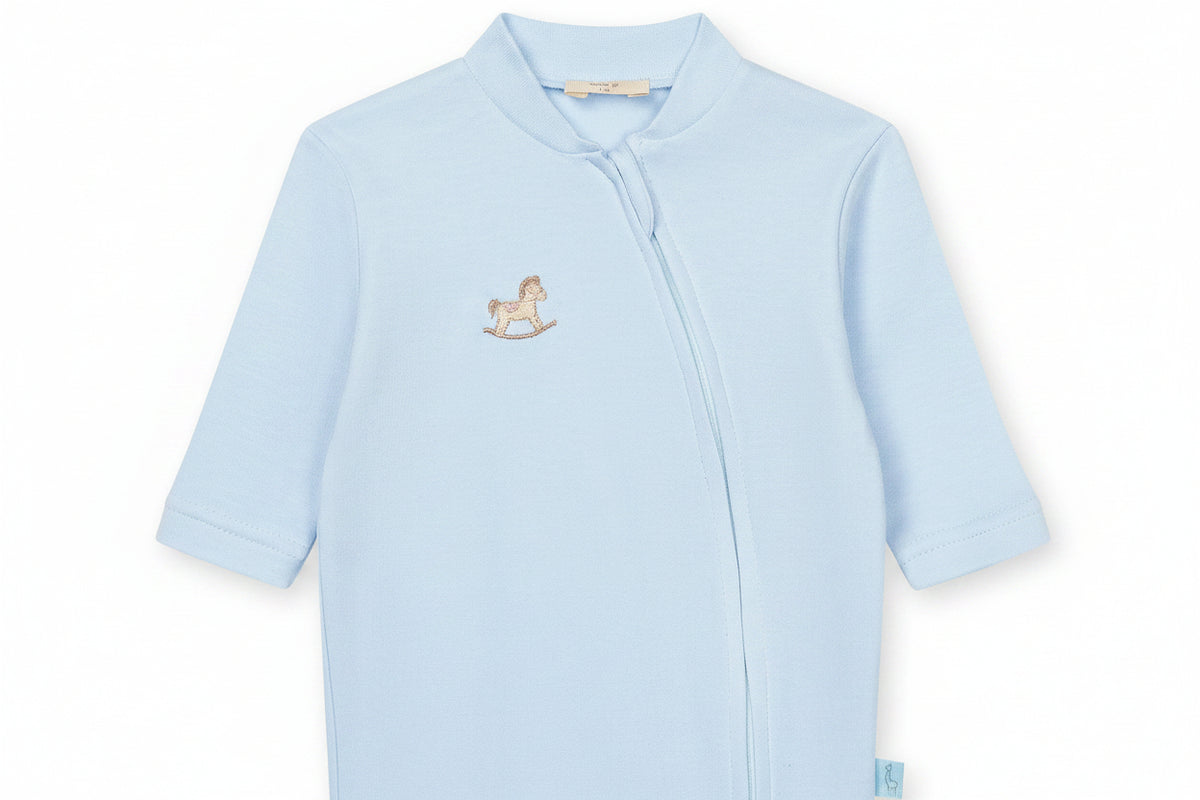Babygrow Blue Rocking Horse Zippy - Over The Moon