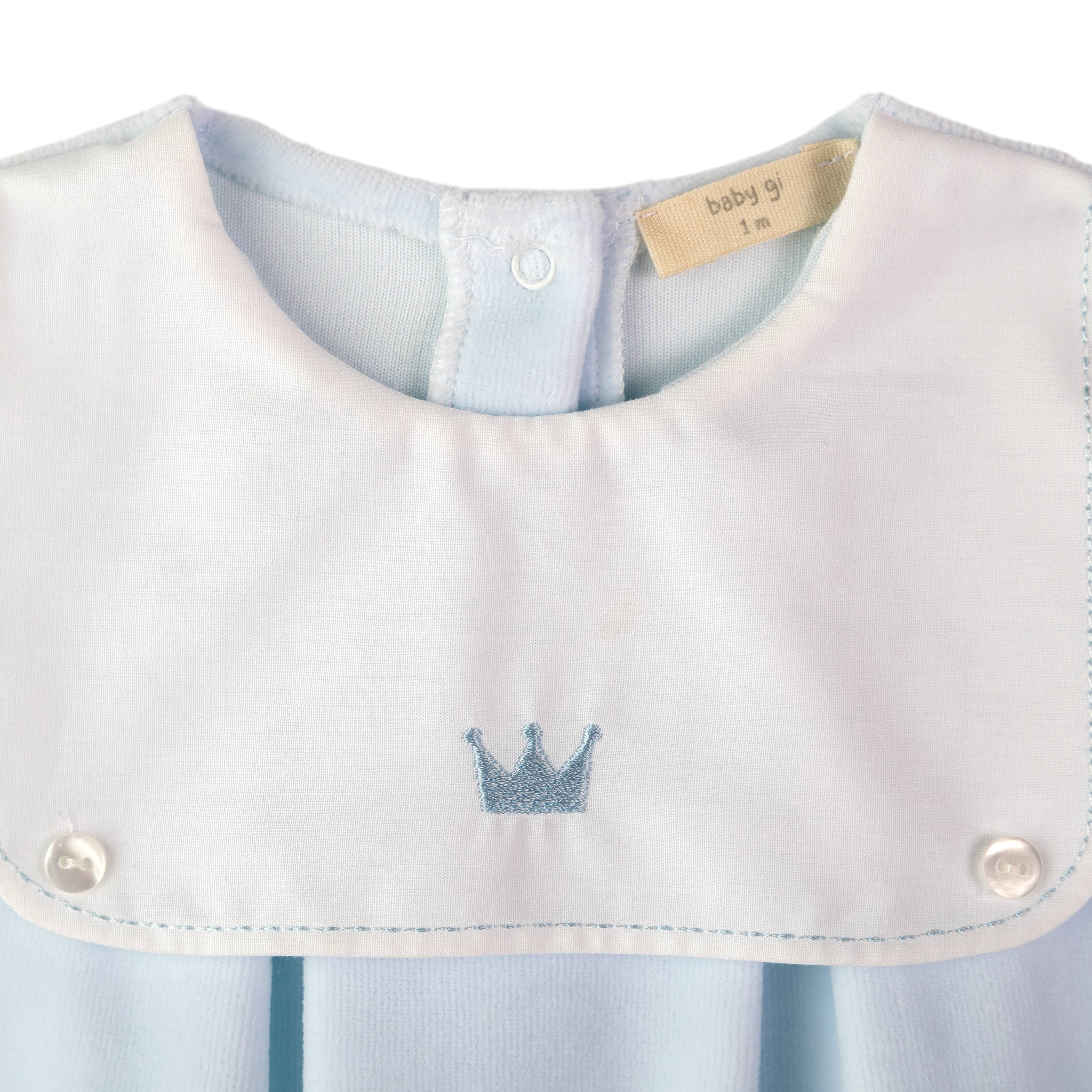Strampler – Kleiner Prinz Blau Velours