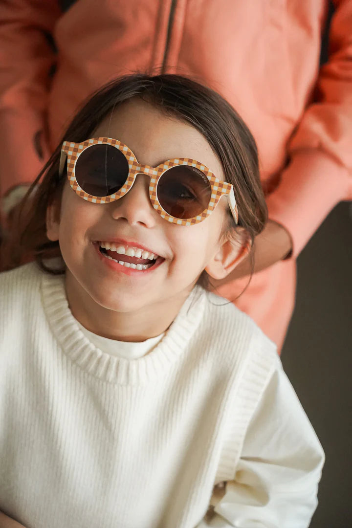 Original Round | Bio-Basierte Sonnenbrille Sienna Gingham