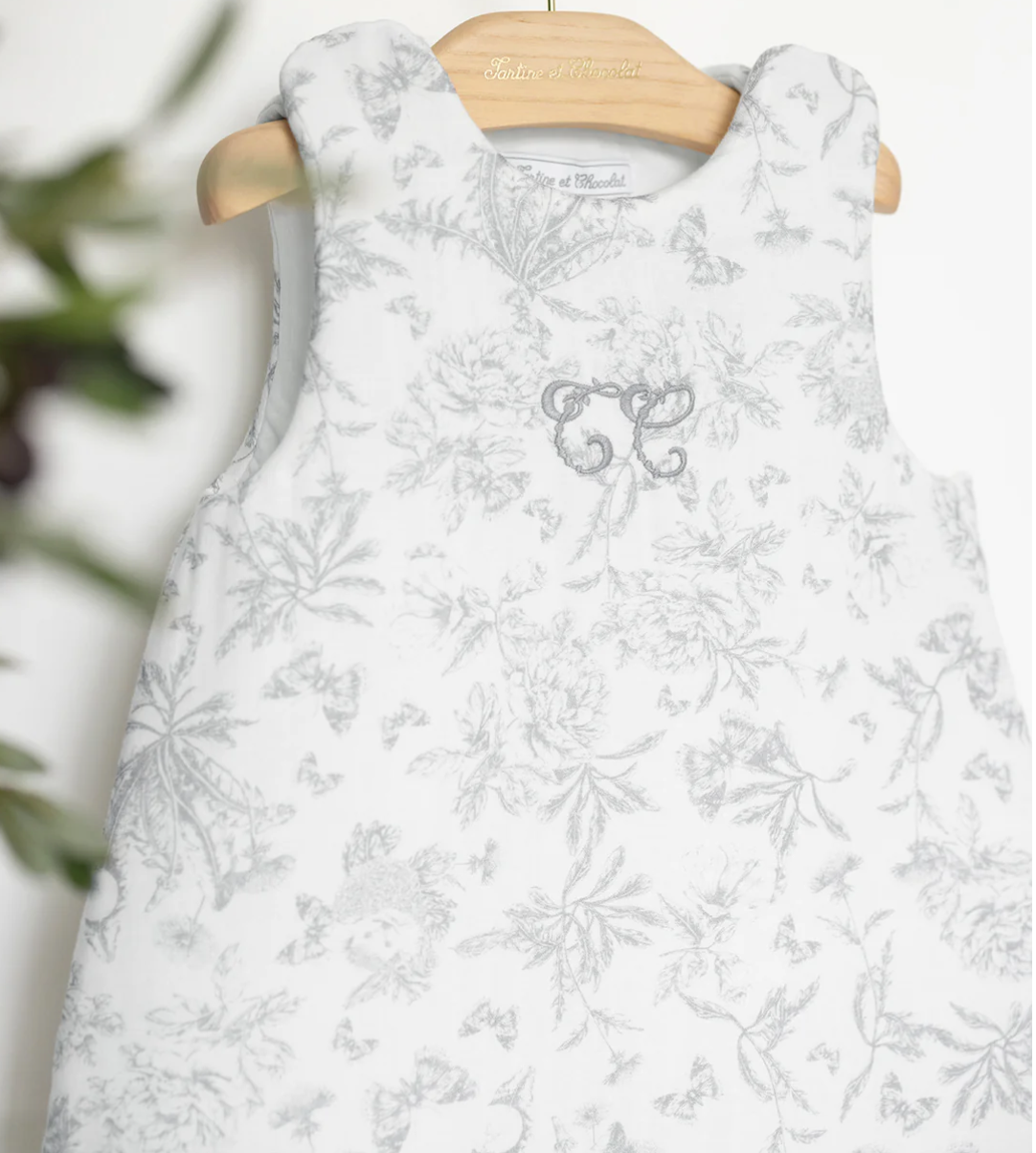Schlafsack – Toile de Jouy Grau