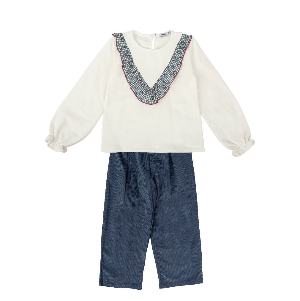 Trouser Set - Lluvia Navy Check