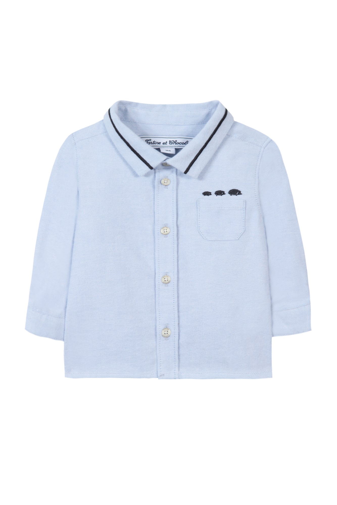 Shirt - Cotton Blue 2 Grey Blue / 1Y