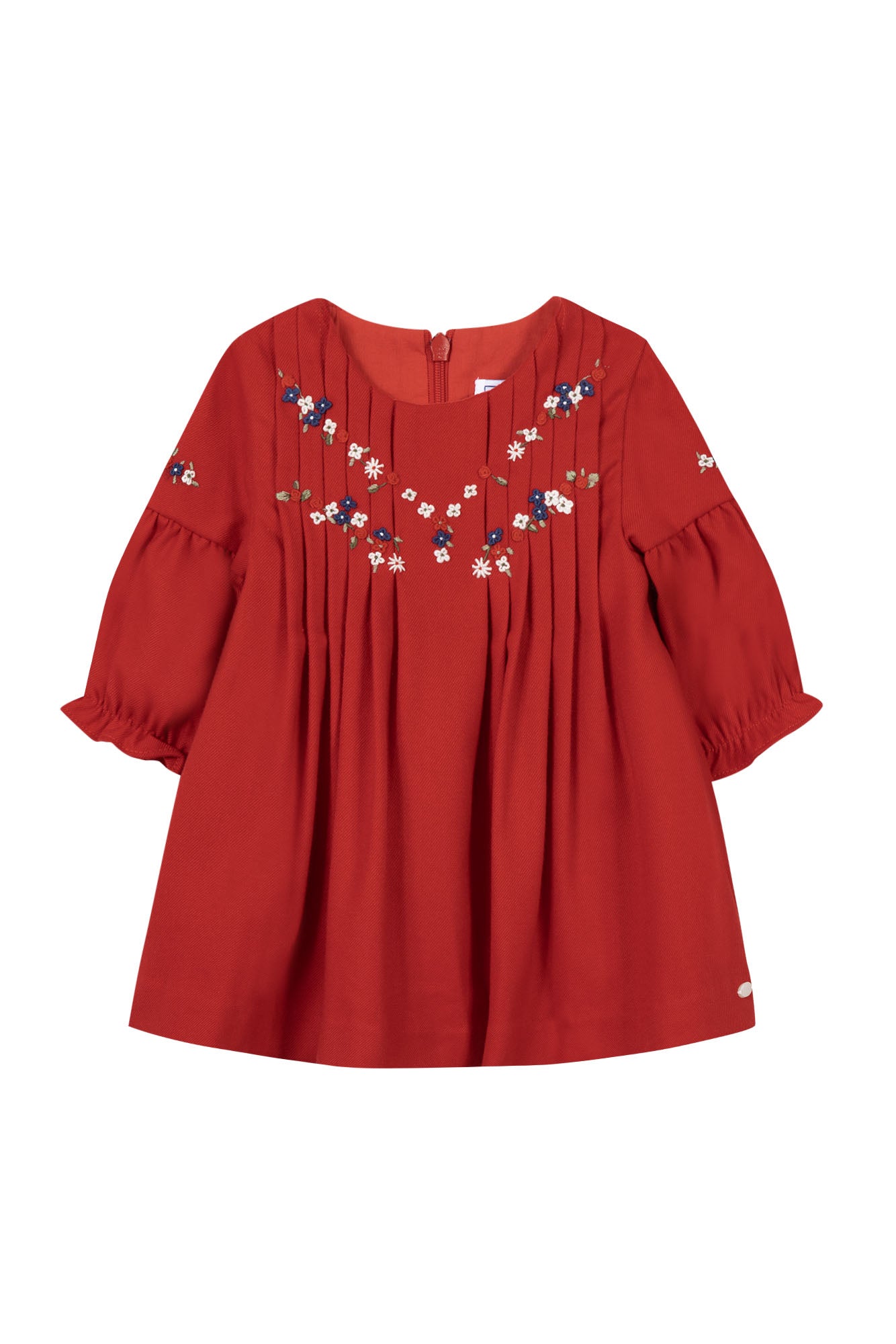 Dress - Red flank Embroiderede Red / 6M