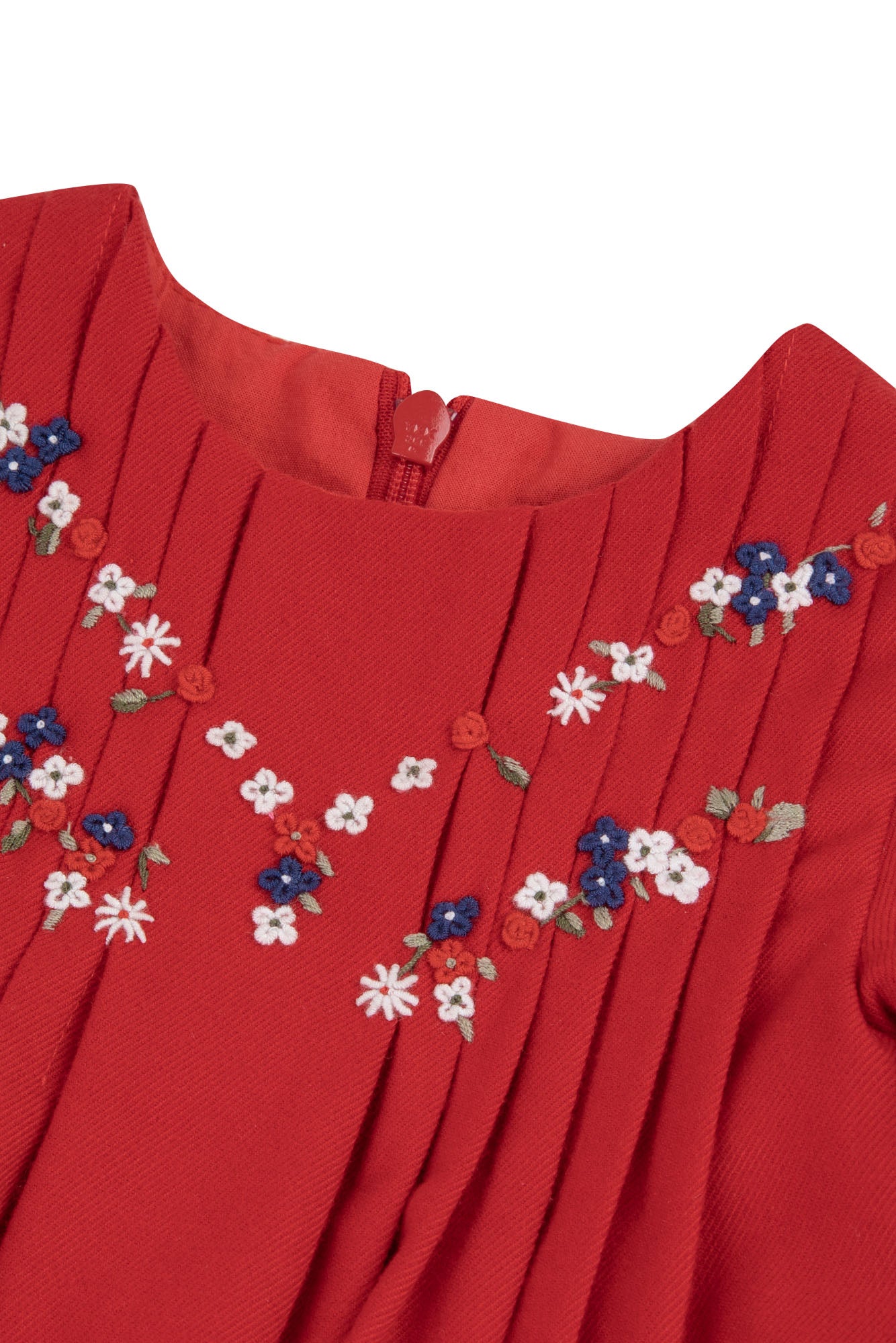 Dress - Red flank Embroiderede Red / 6M