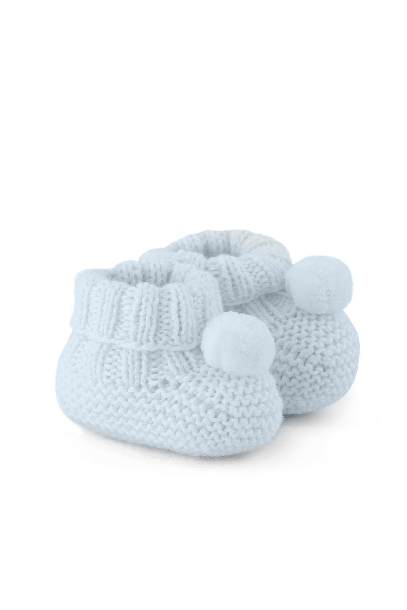 Slippers - Blue knitted Grey Blue / 3M/6M